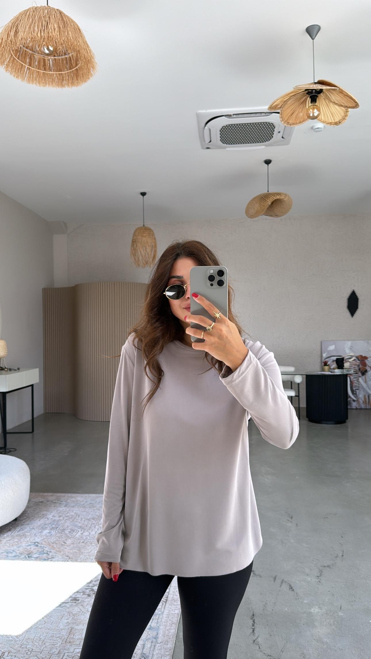 Vizon Uzun Kol Oys Basic Bluz