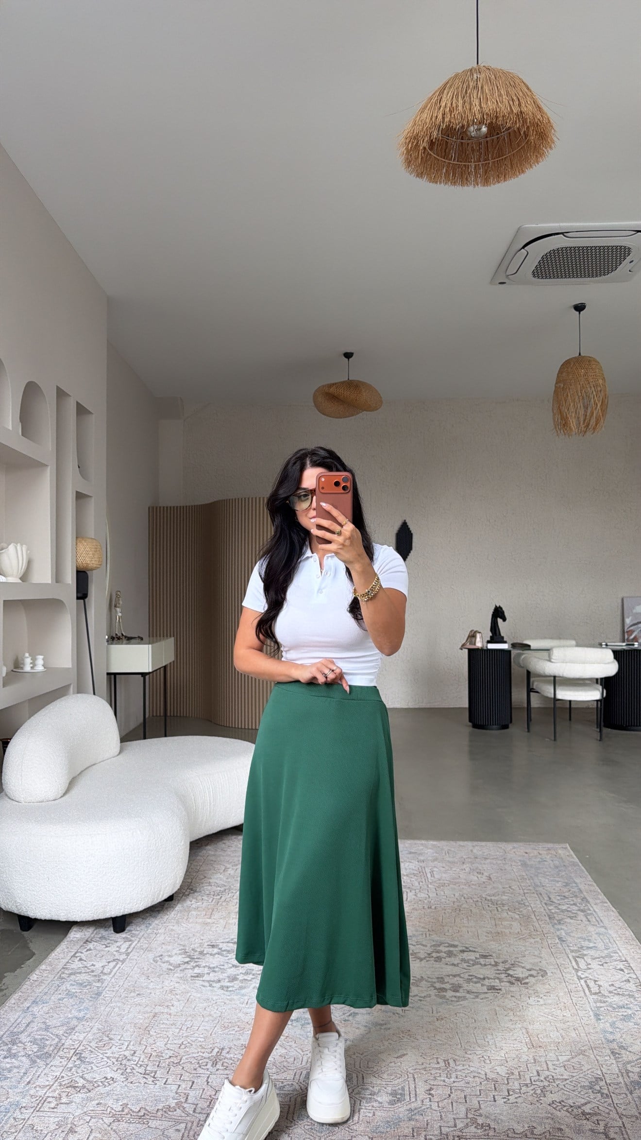 Yeşil Kaşkorse Etek