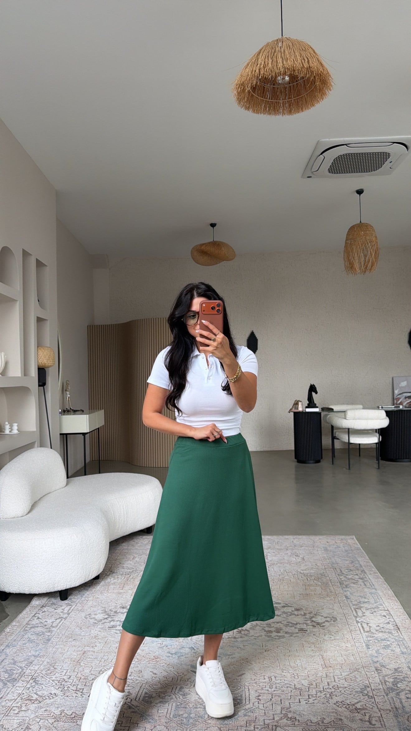 Yeşil Kaşkorse Etek