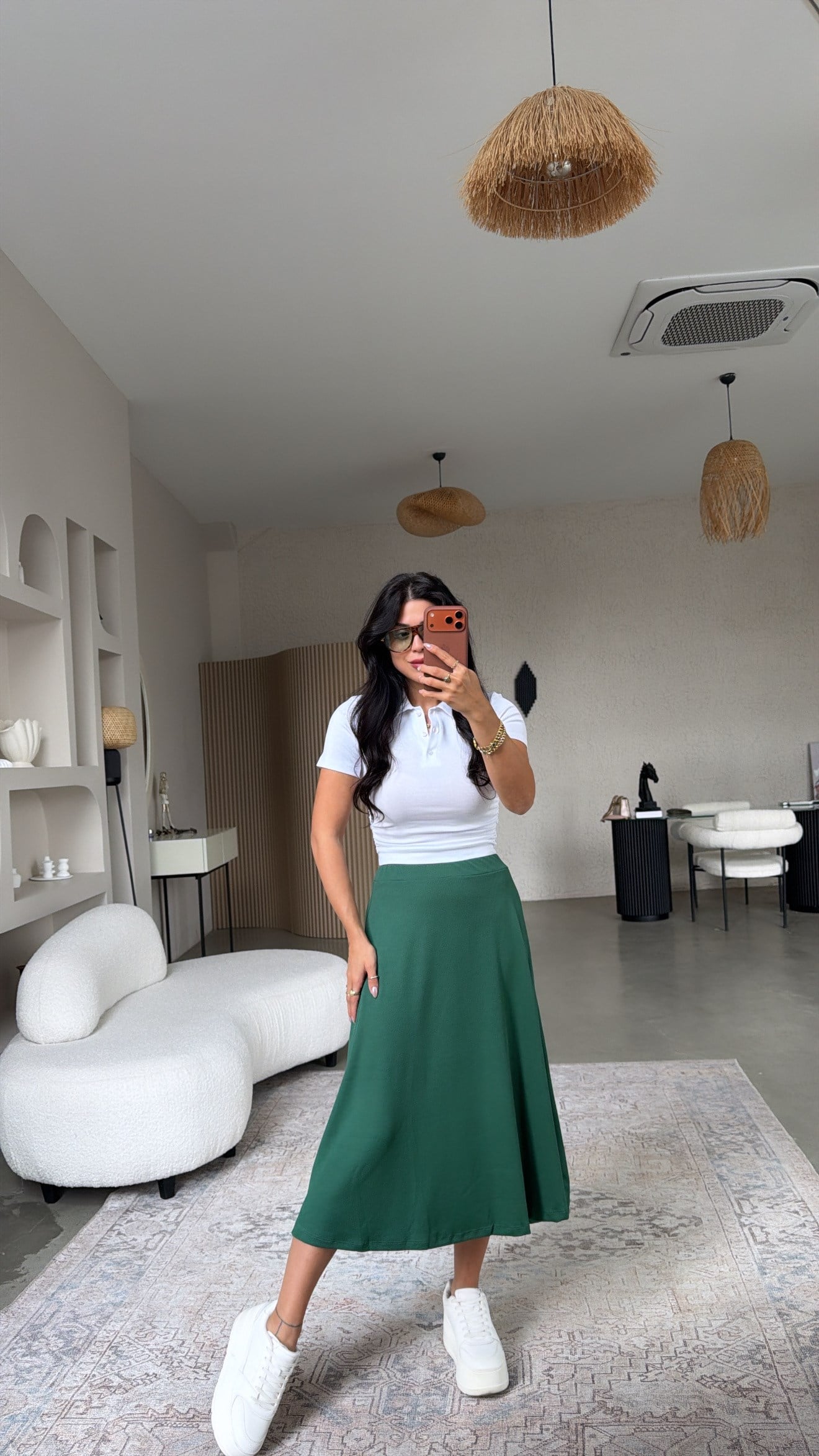 Yeşil Kaşkorse Etek
