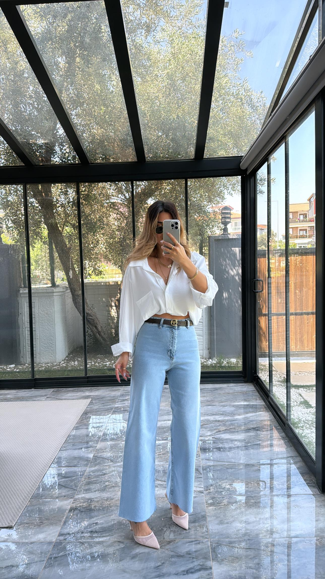 ZR Yüksek Bel Likralı Jean