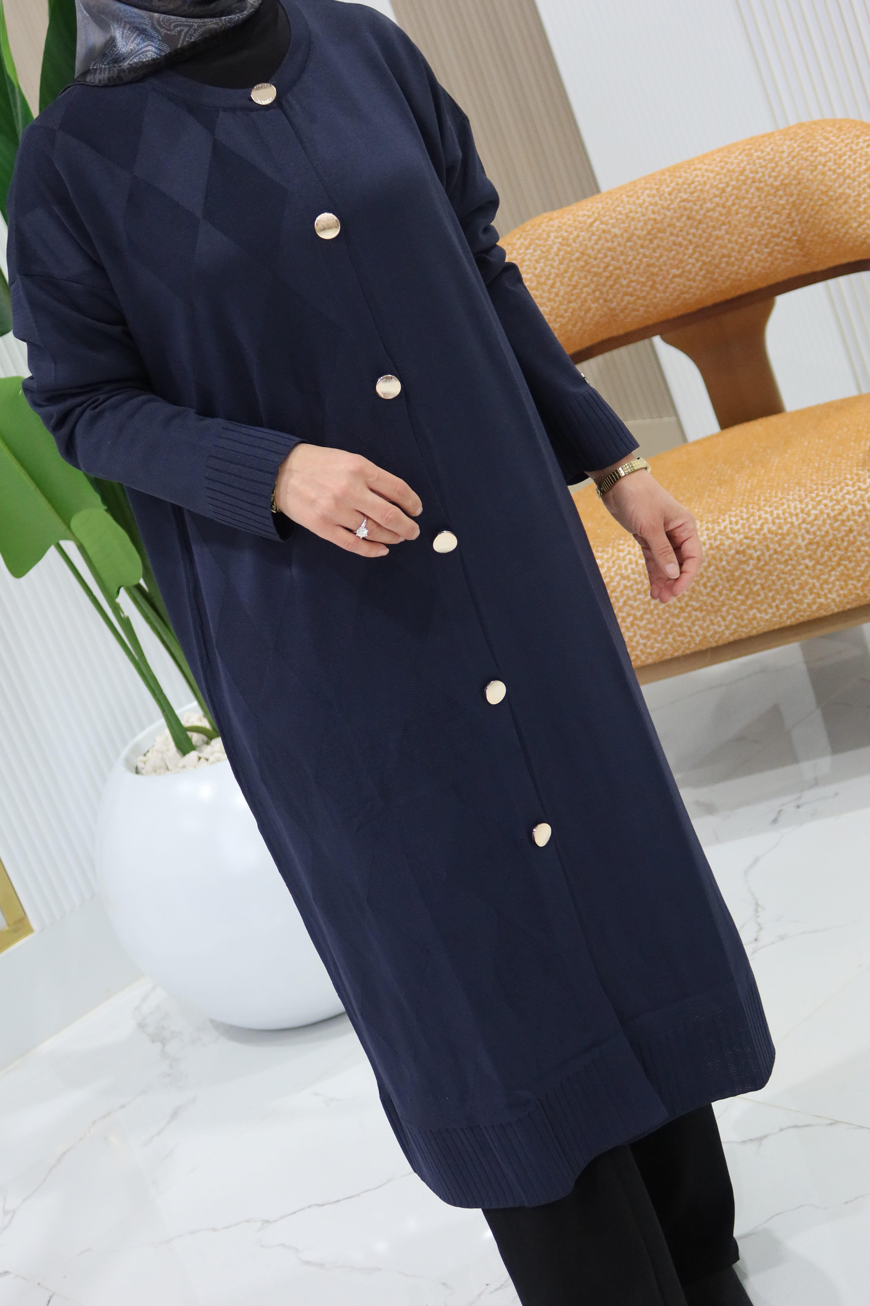 ARMİNE TREND BAKLAVA DESENLİ HIRKA - 25YTD4124