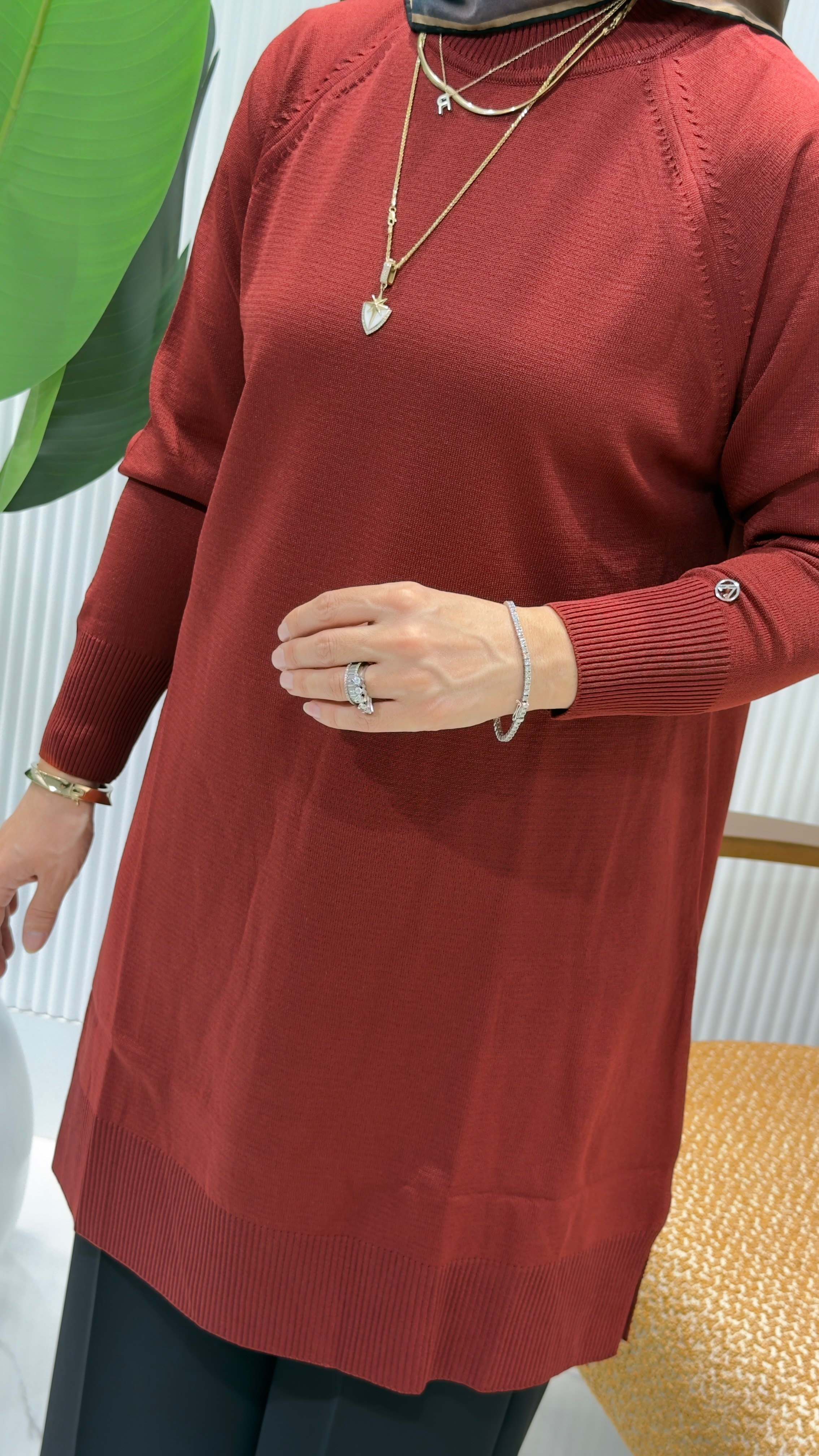 ARMİNE TREND BASIC TRİKO TUNİK BORDO- 26KTD419