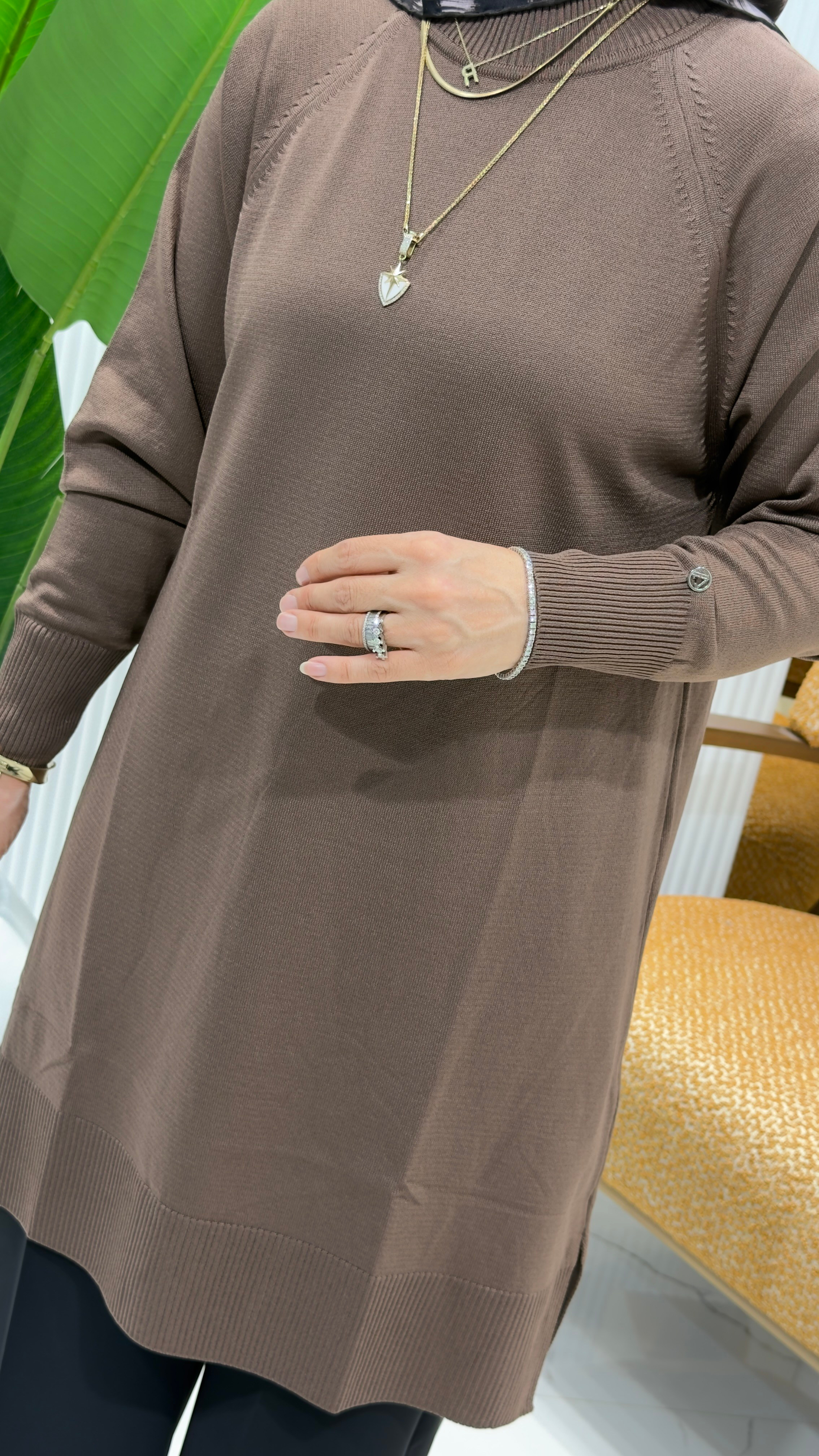 ARMİNE TREND BASIC TRİKO TUNİK MOCHA- 26KTD419