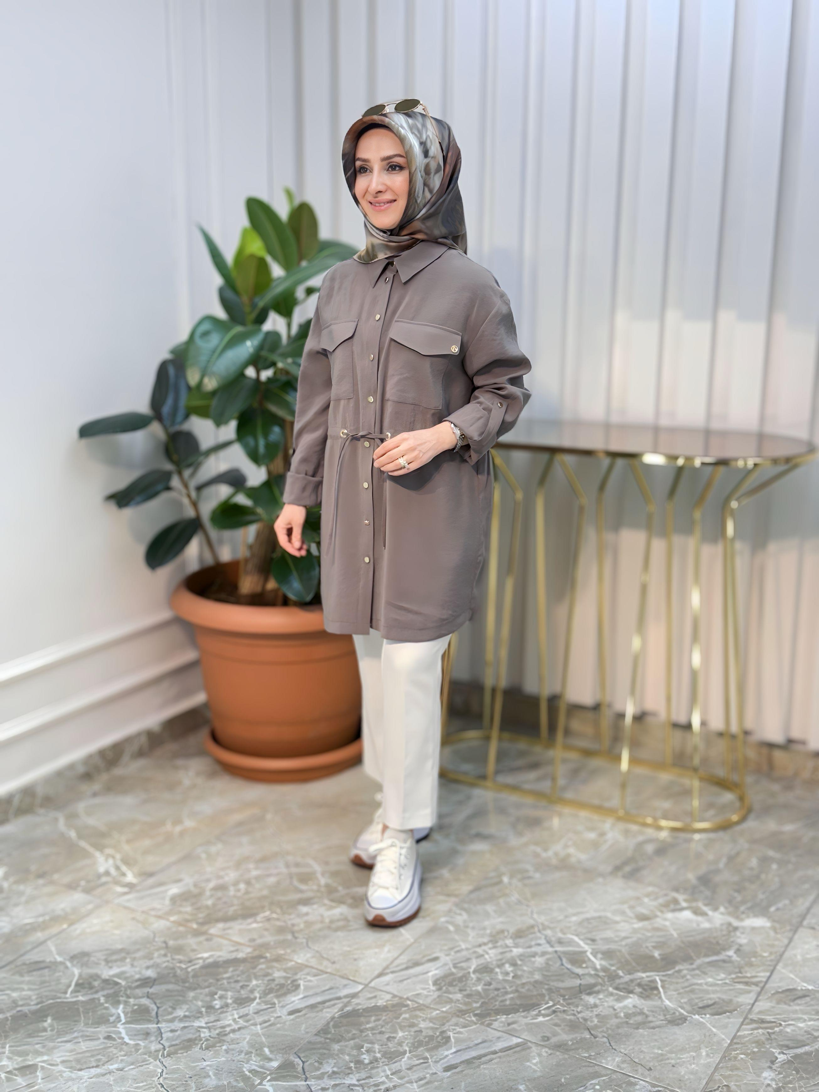ARMİNE TREND BEL BÜZGÜLÜ TUNİK 25YT458