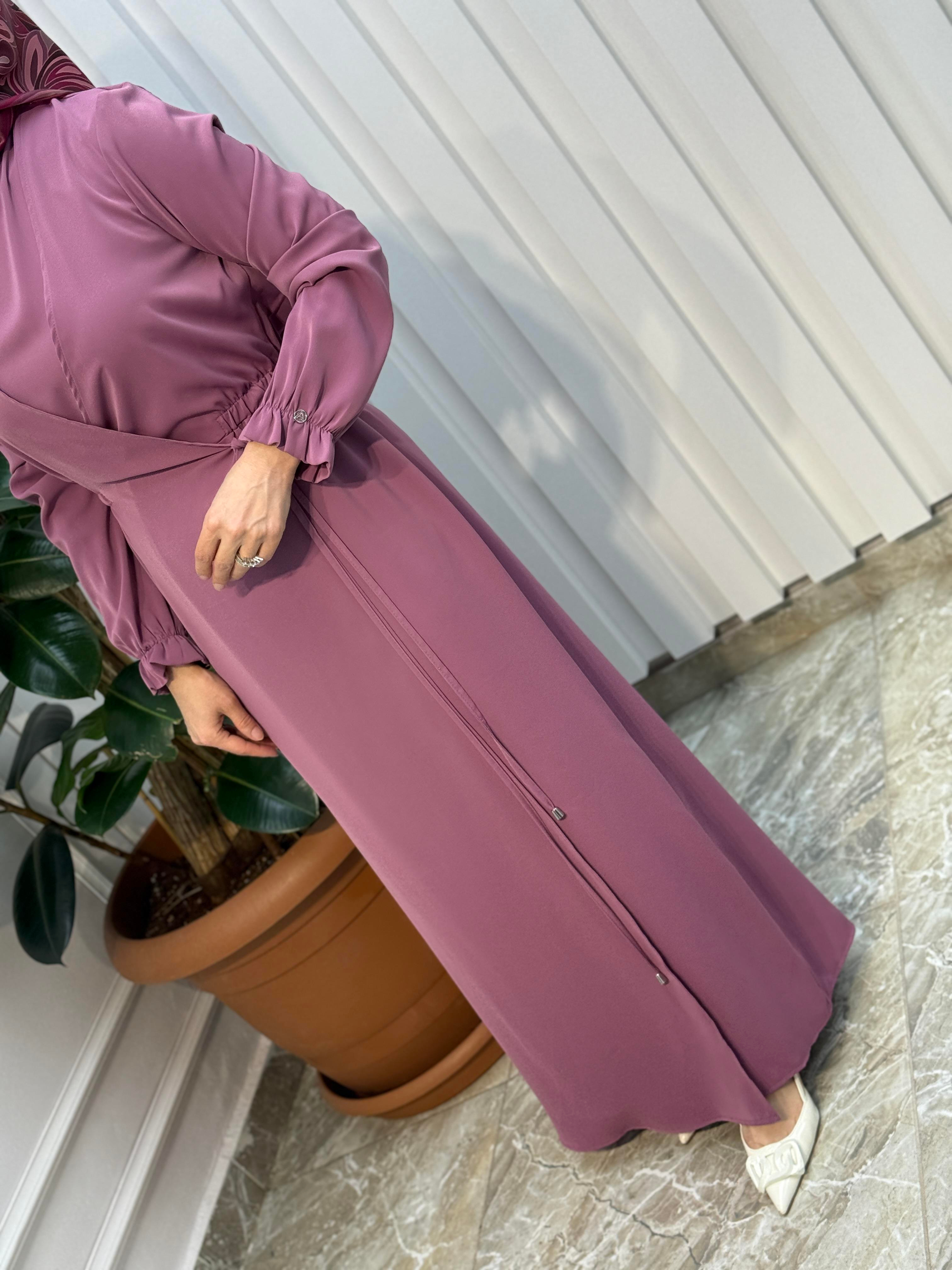 ARMİNE TREND BELİ BÜZGÜLÜ ELBİSE 25YT944