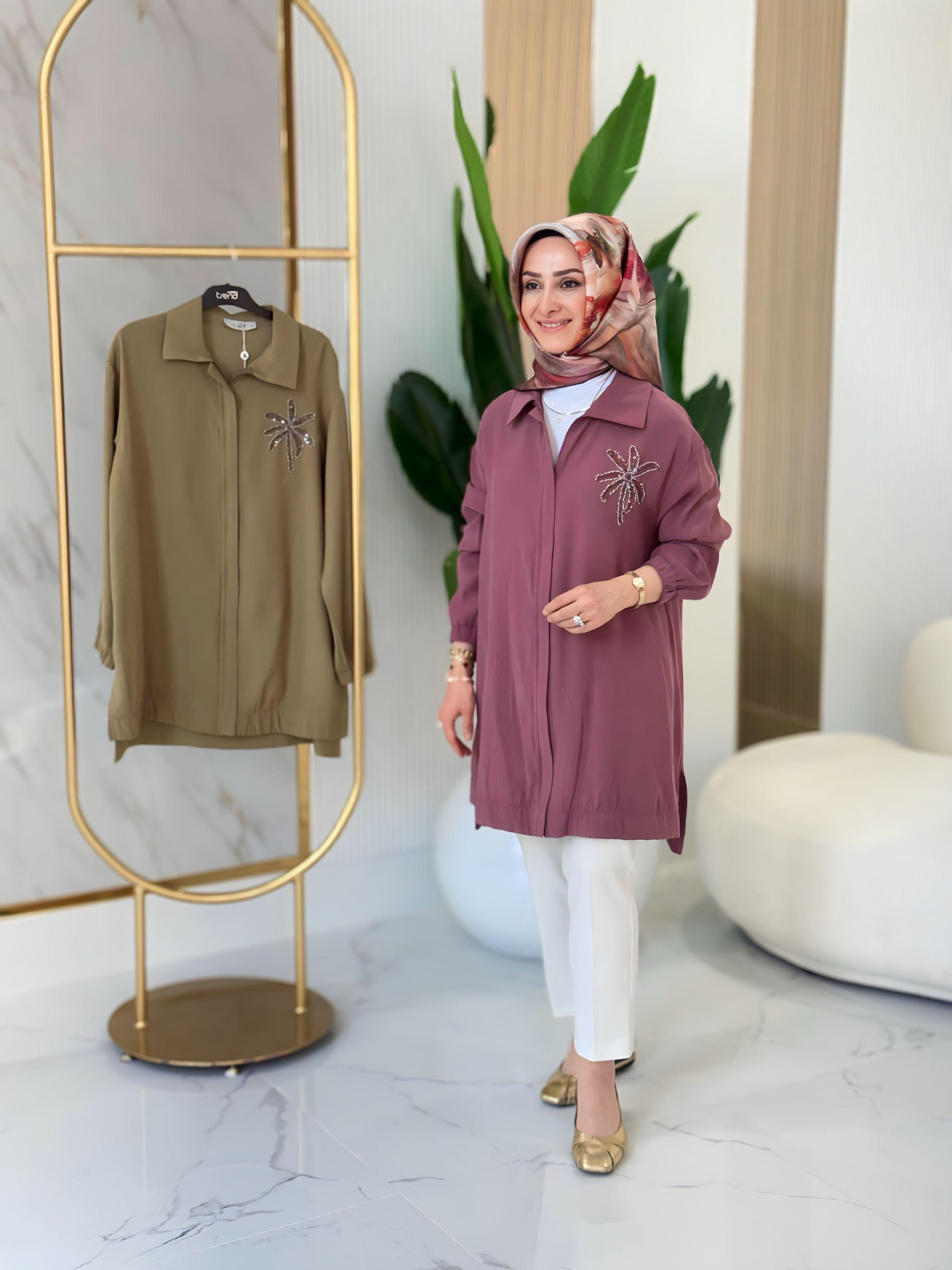 ARMİNE TREND ÇİÇEK PUL DETAYLI CEKET- 25YT466