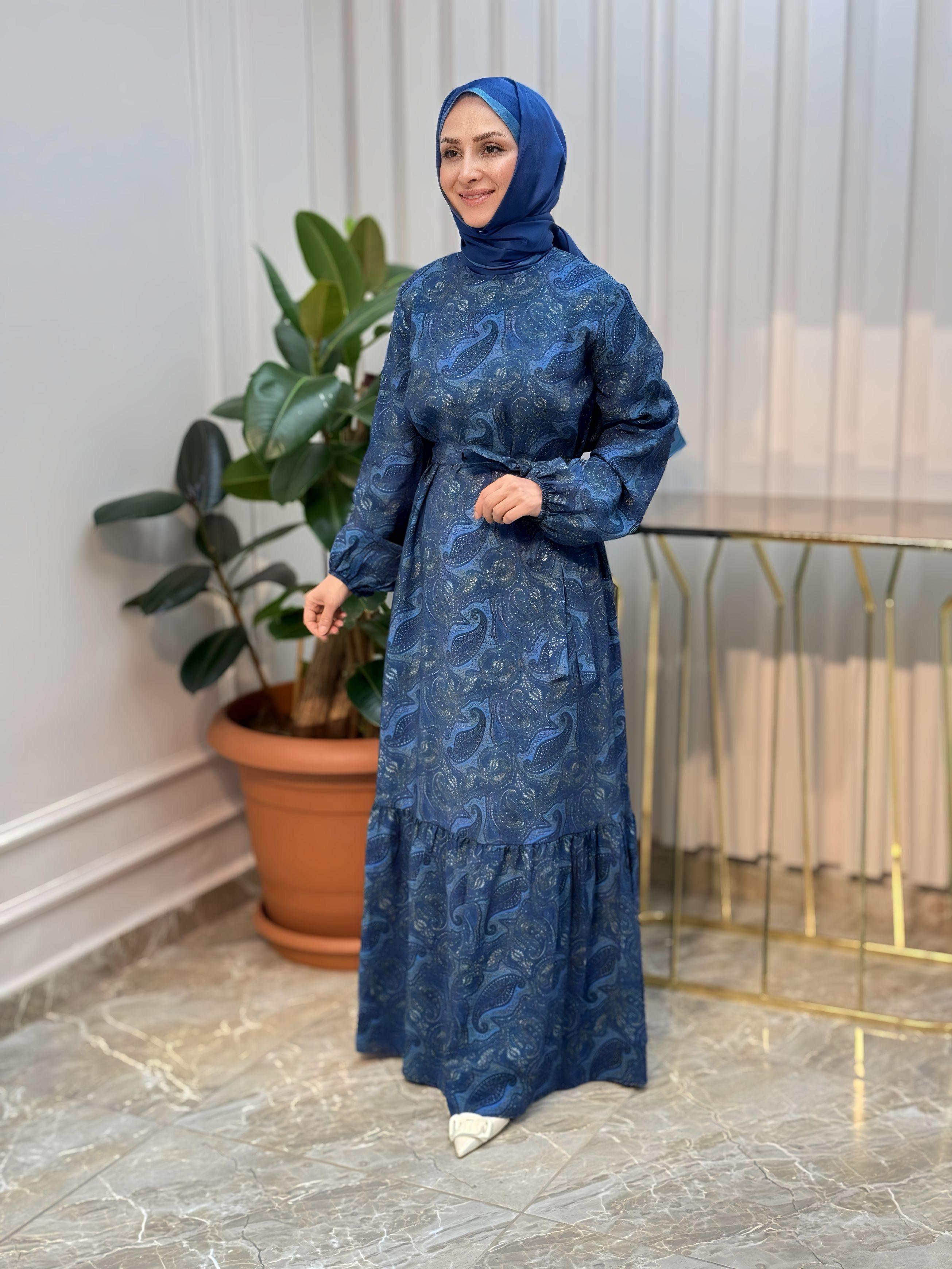 ARMİNE TREND ETNİK DESENLİ ELBİSE - 25YT935