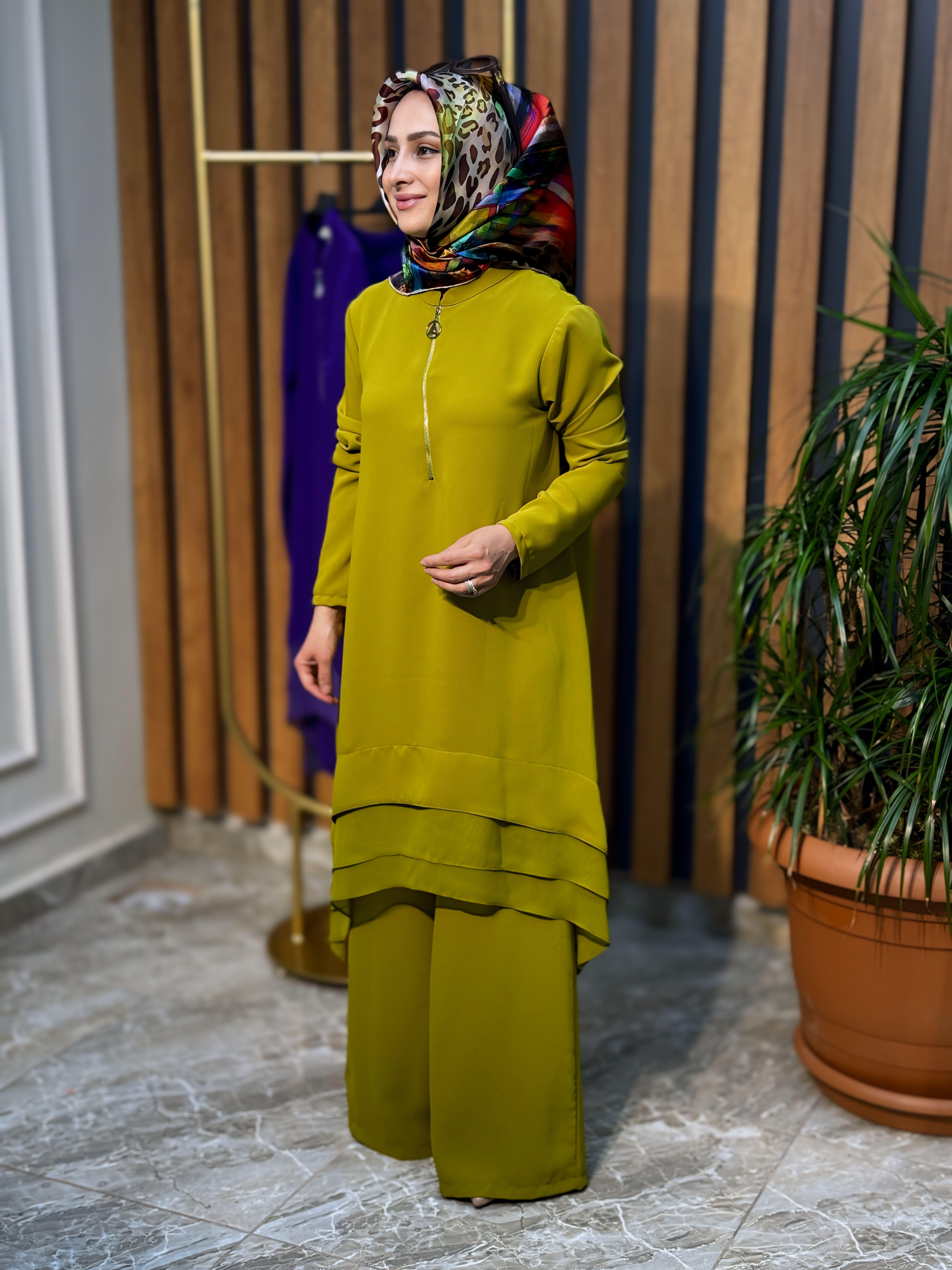 ARMİNE TREND FERMUARLI PANTOLONLU TAKIM 24YT646