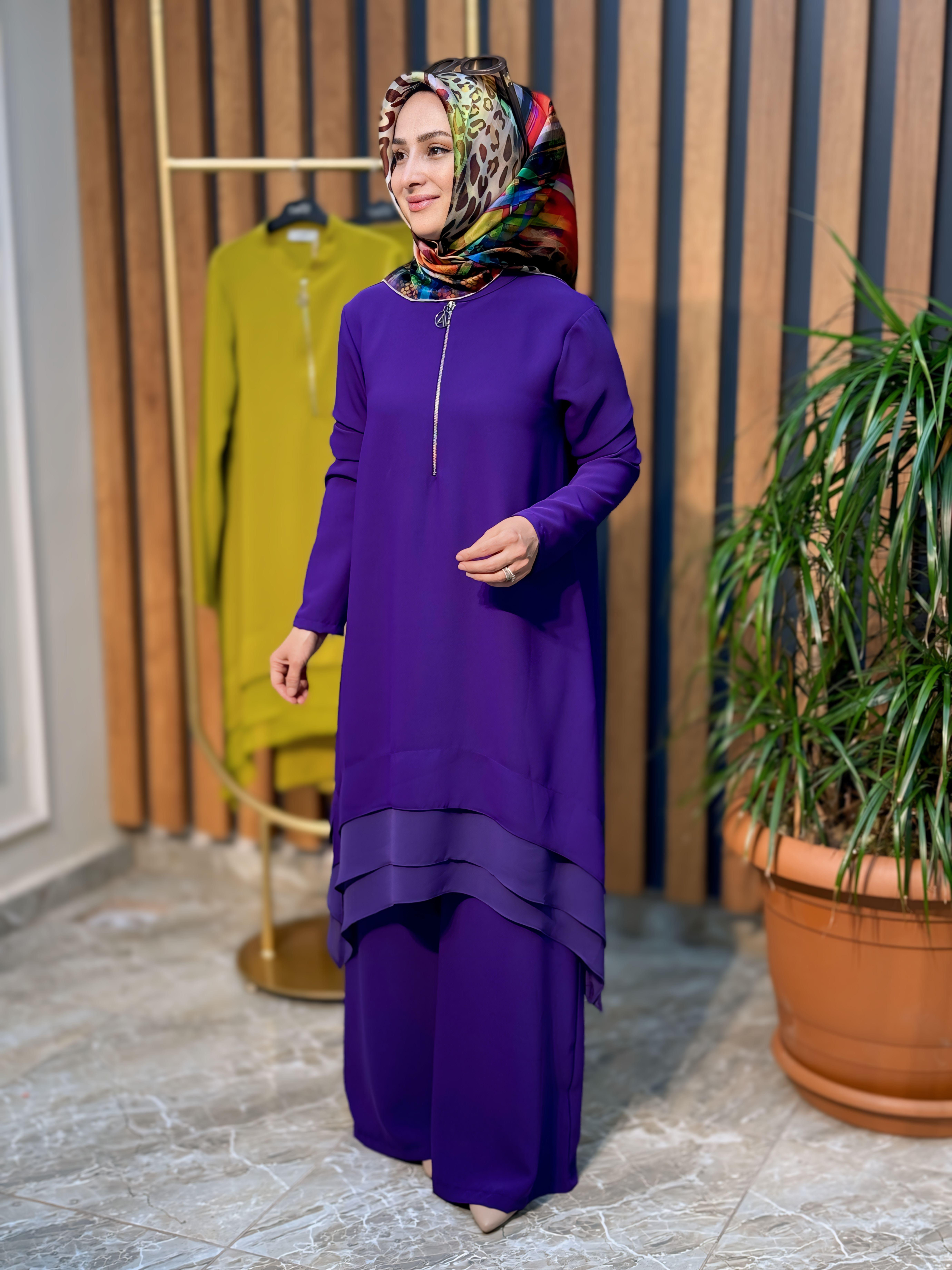 ARMİNE TREND FERMUARLI PANTOLONLU TAKIM 24YT646