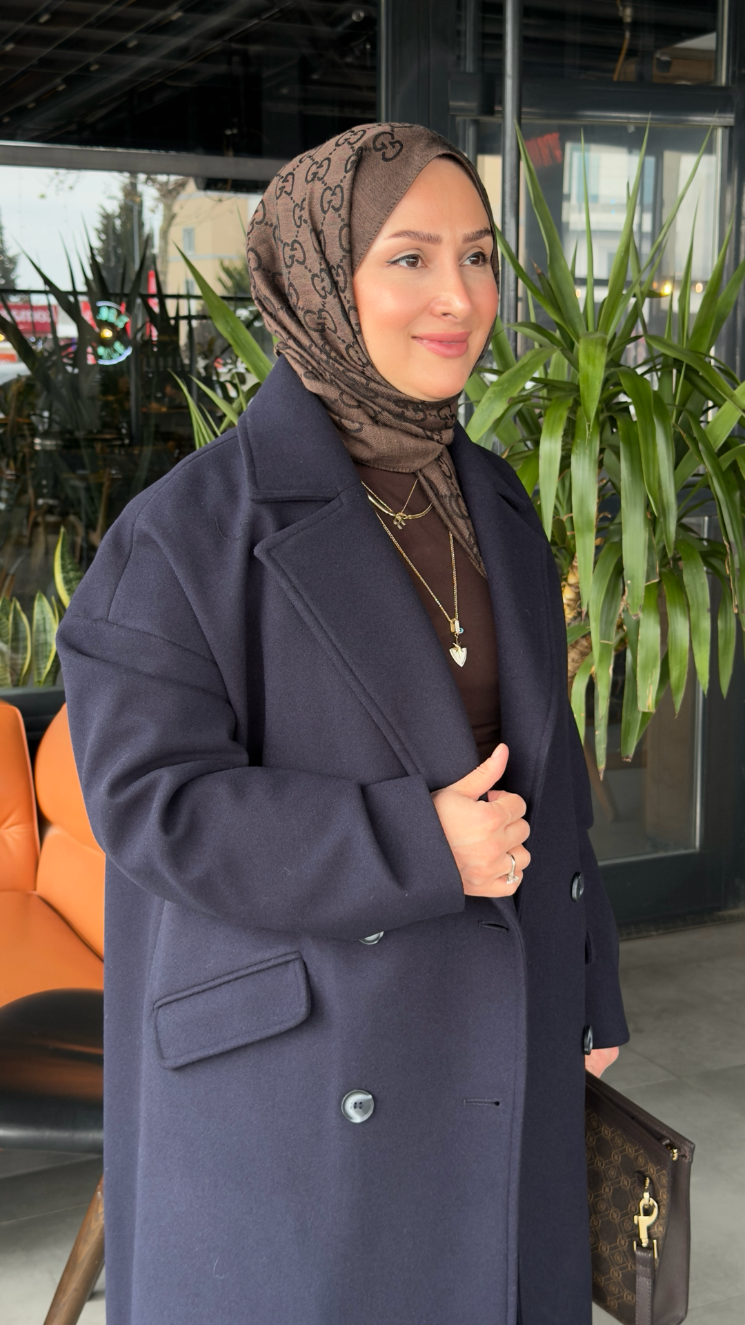 ARMİNE TREND KAŞE KABAN LACİVERT- 25KT747