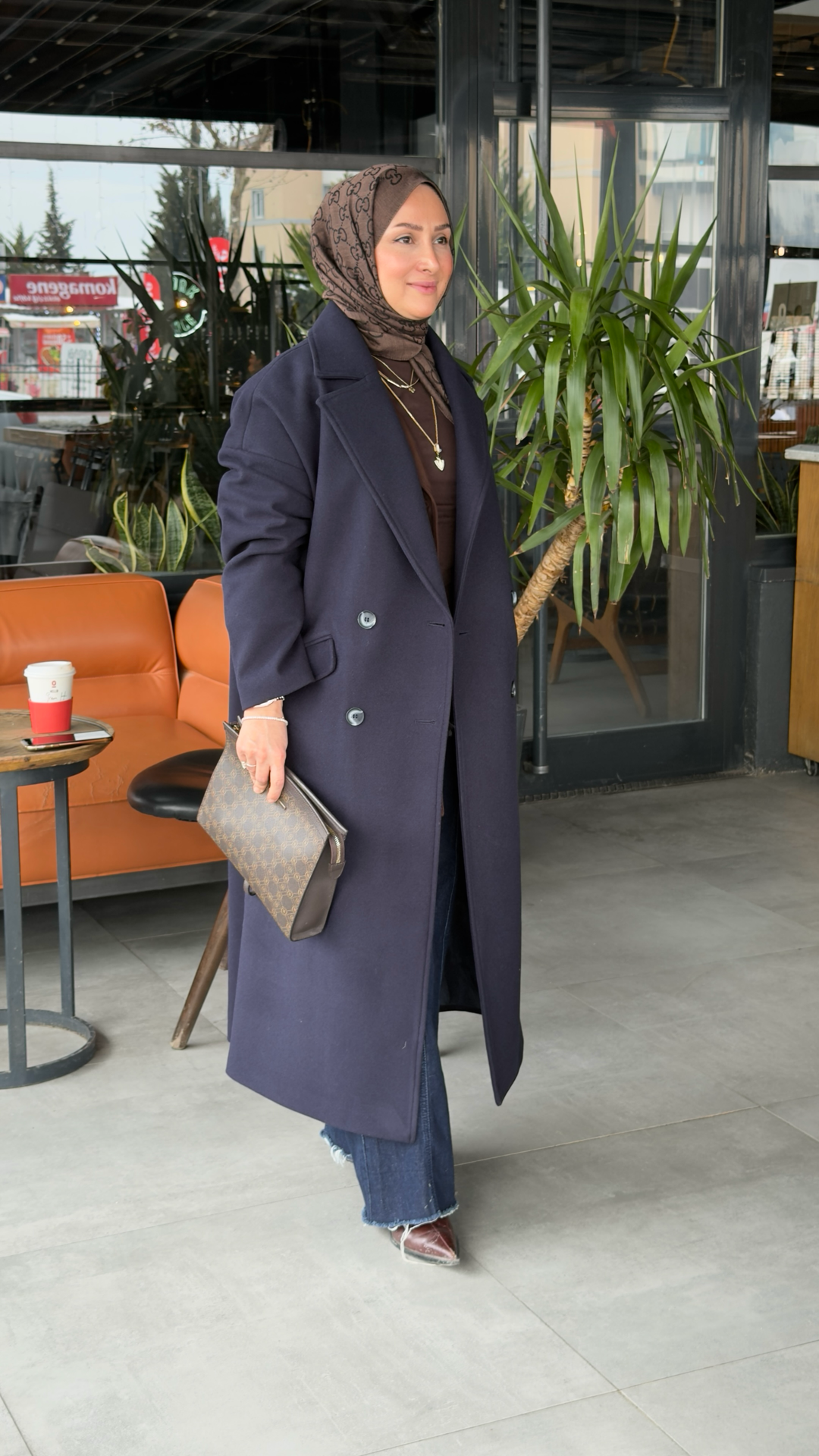 ARMİNE TREND KAŞE KABAN LACİVERT- 25KT747