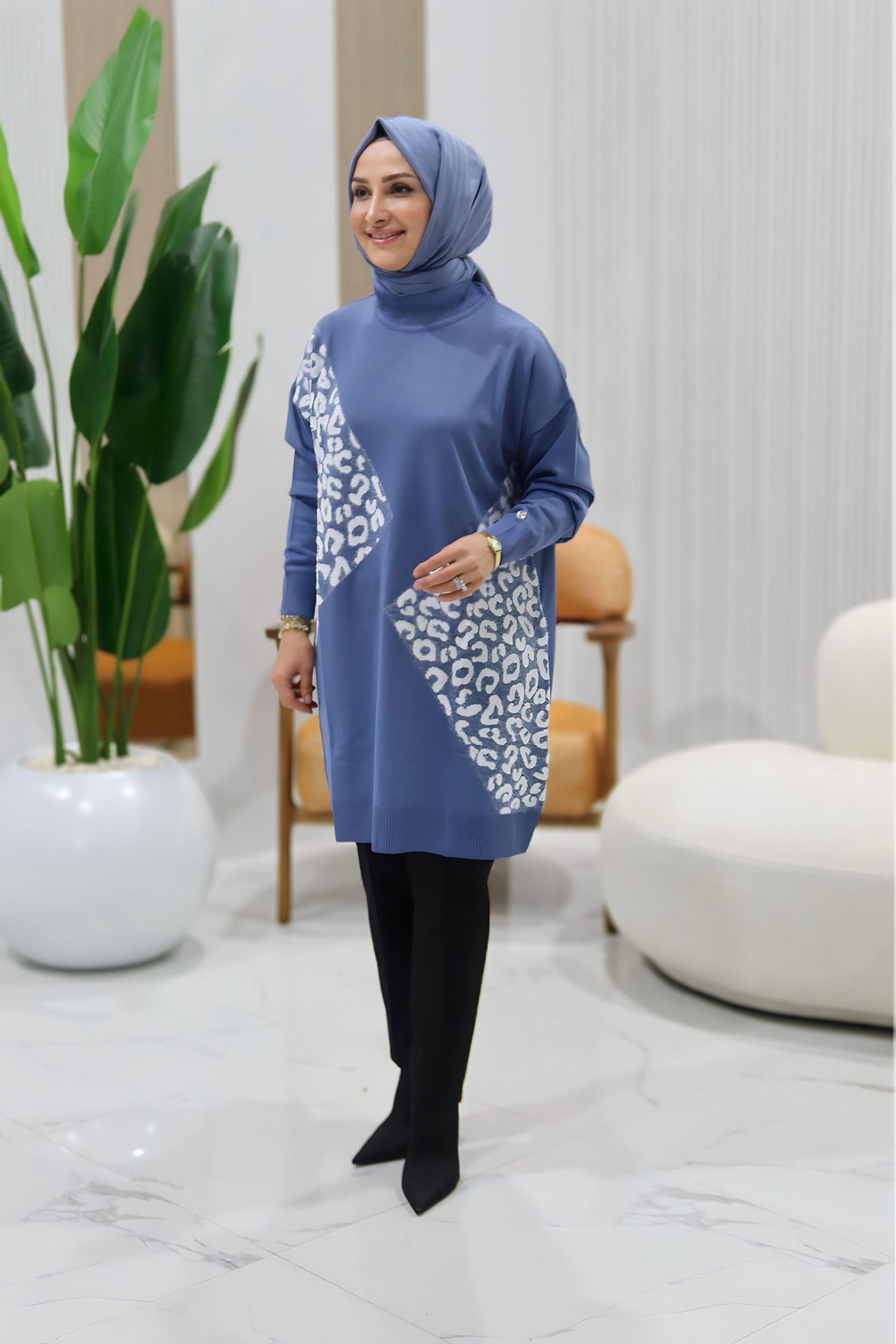 ARMİNE TREND LEOPAR DESEN TUNİK- 25YTD4109