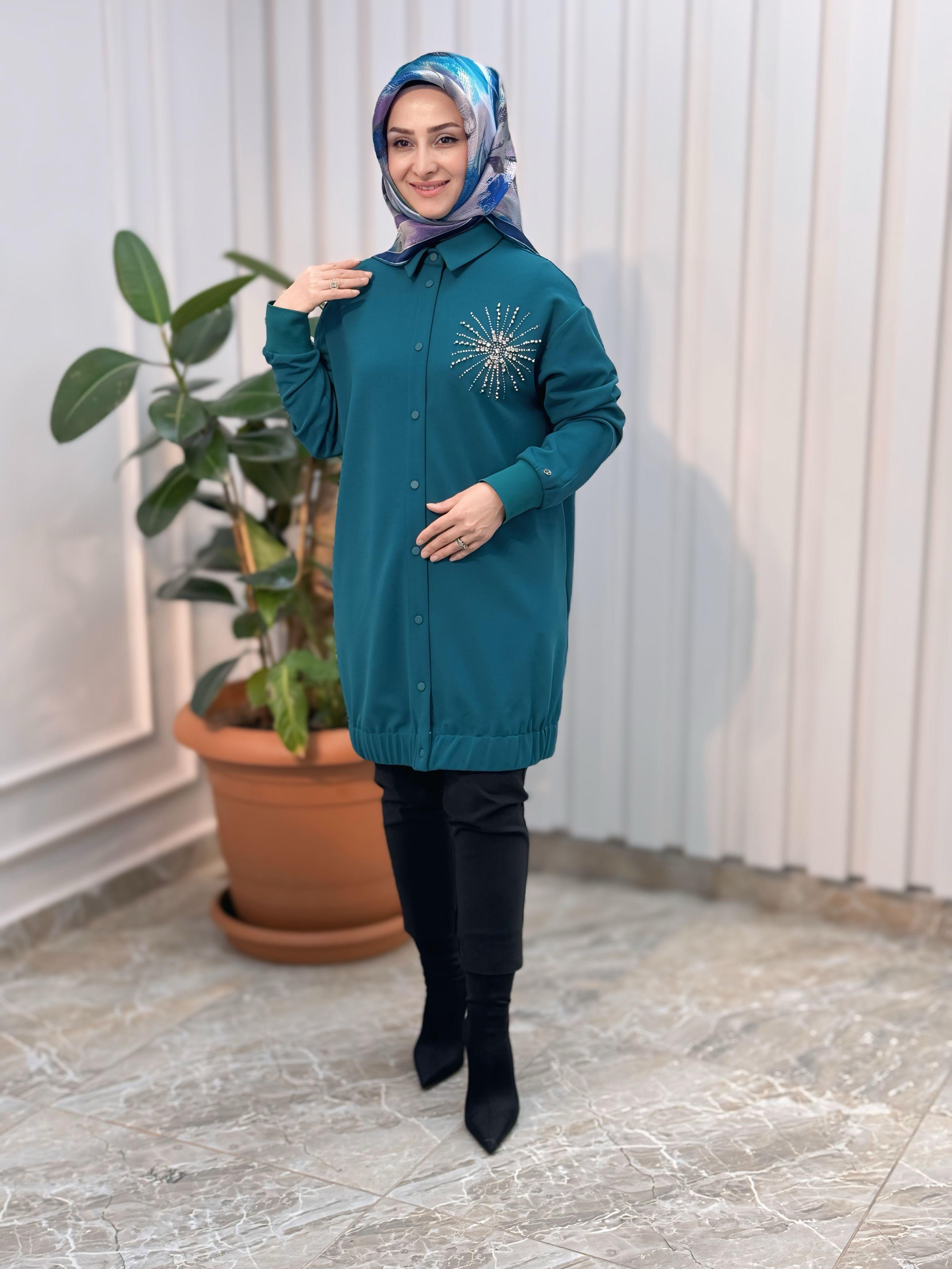 ARMİNE TREND ÖN TAŞLI TUNİK- 24KT469