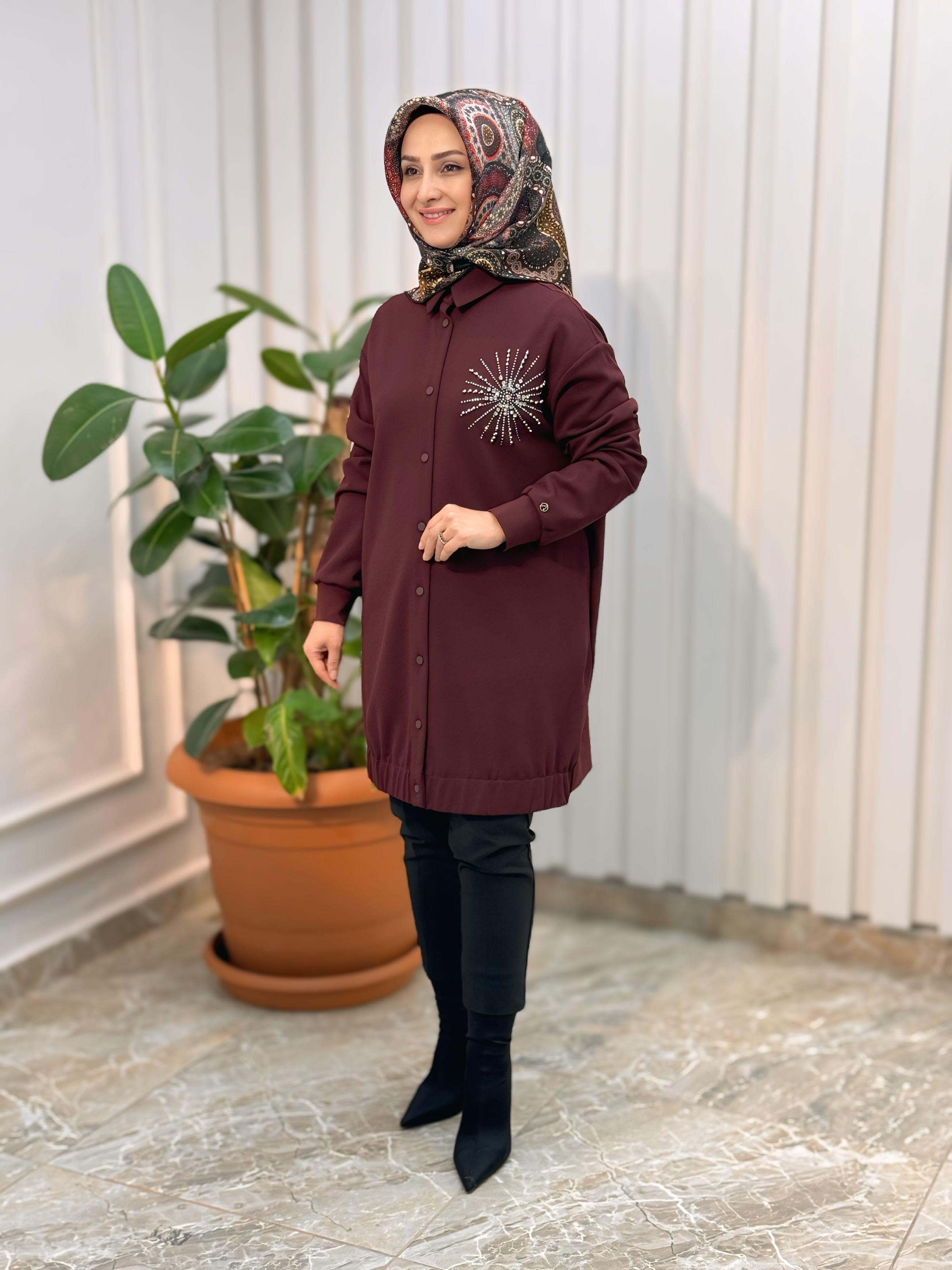 ARMİNE TREND ÖN TAŞLI TUNİK- 24KT469