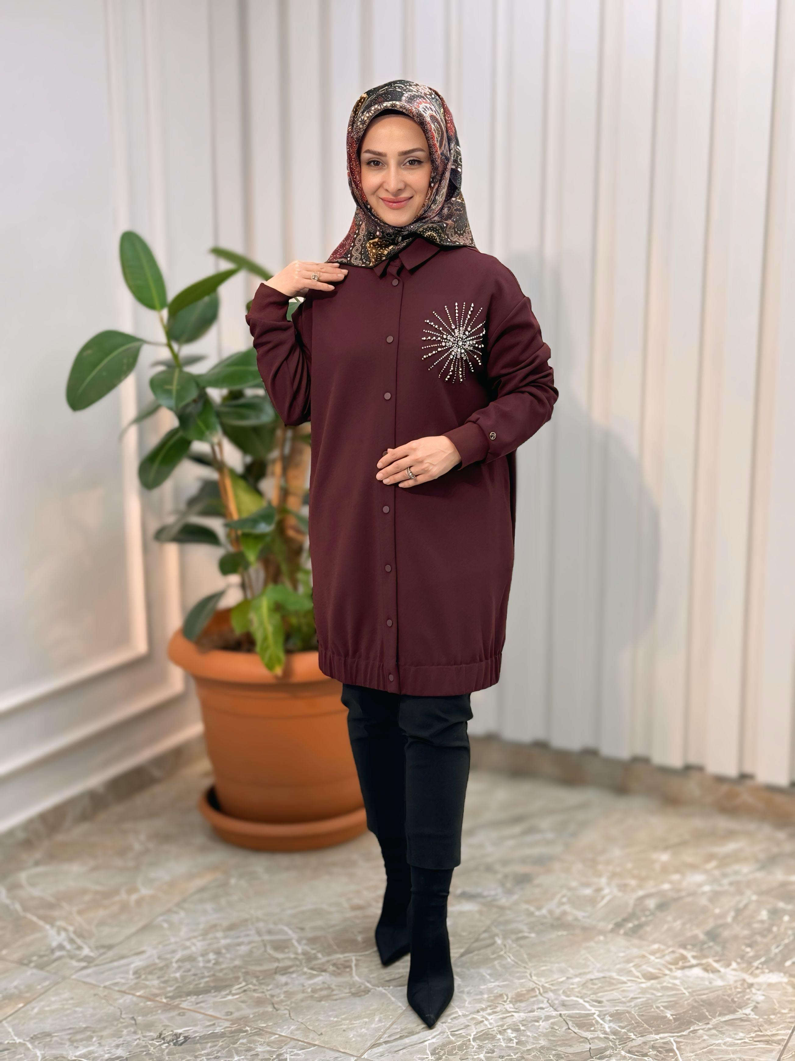 ARMİNE TREND ÖN TAŞLI TUNİK- 24KT469