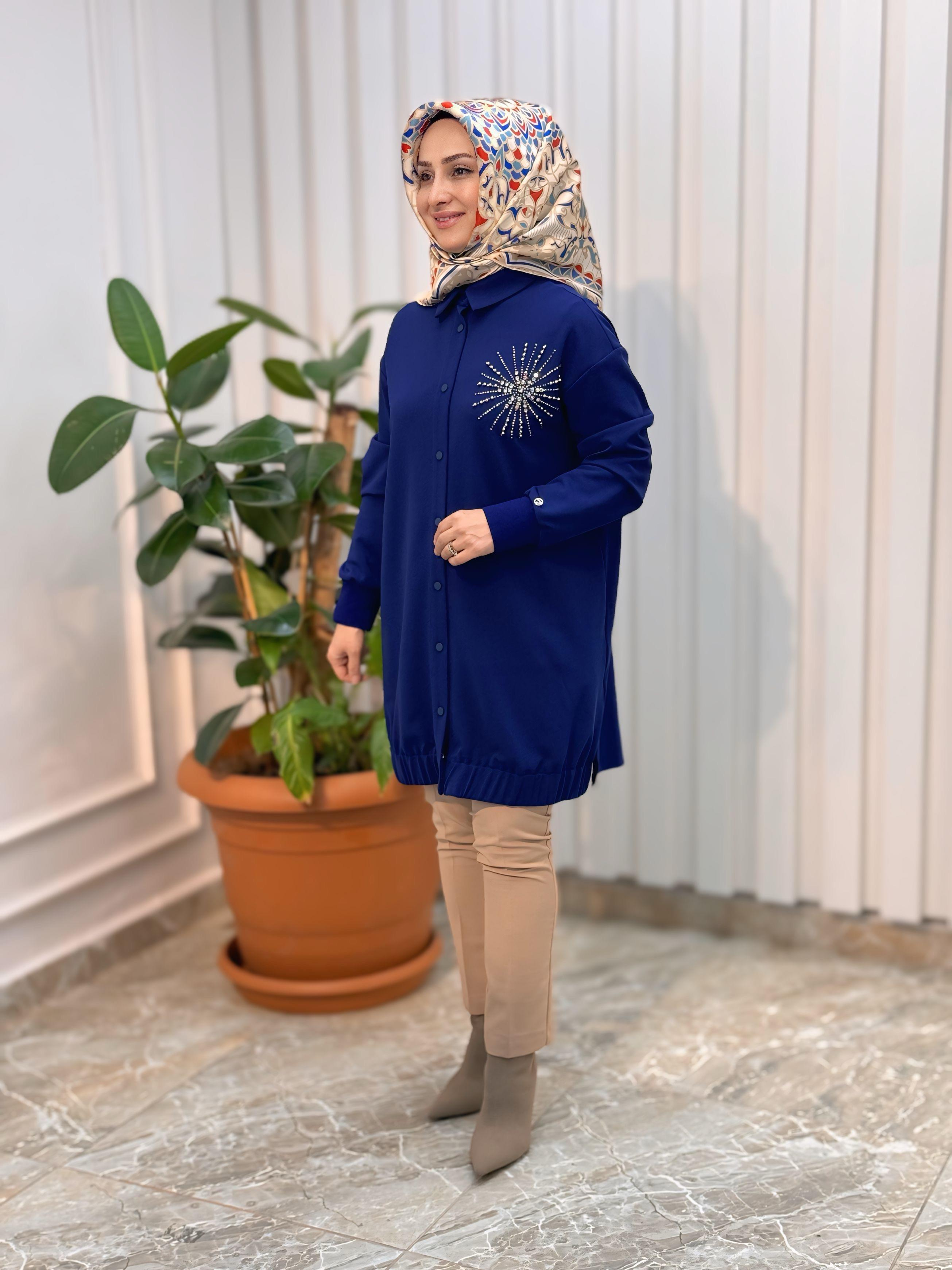 ARMİNE TREND ÖN TAŞLI TUNİK- 24KT469