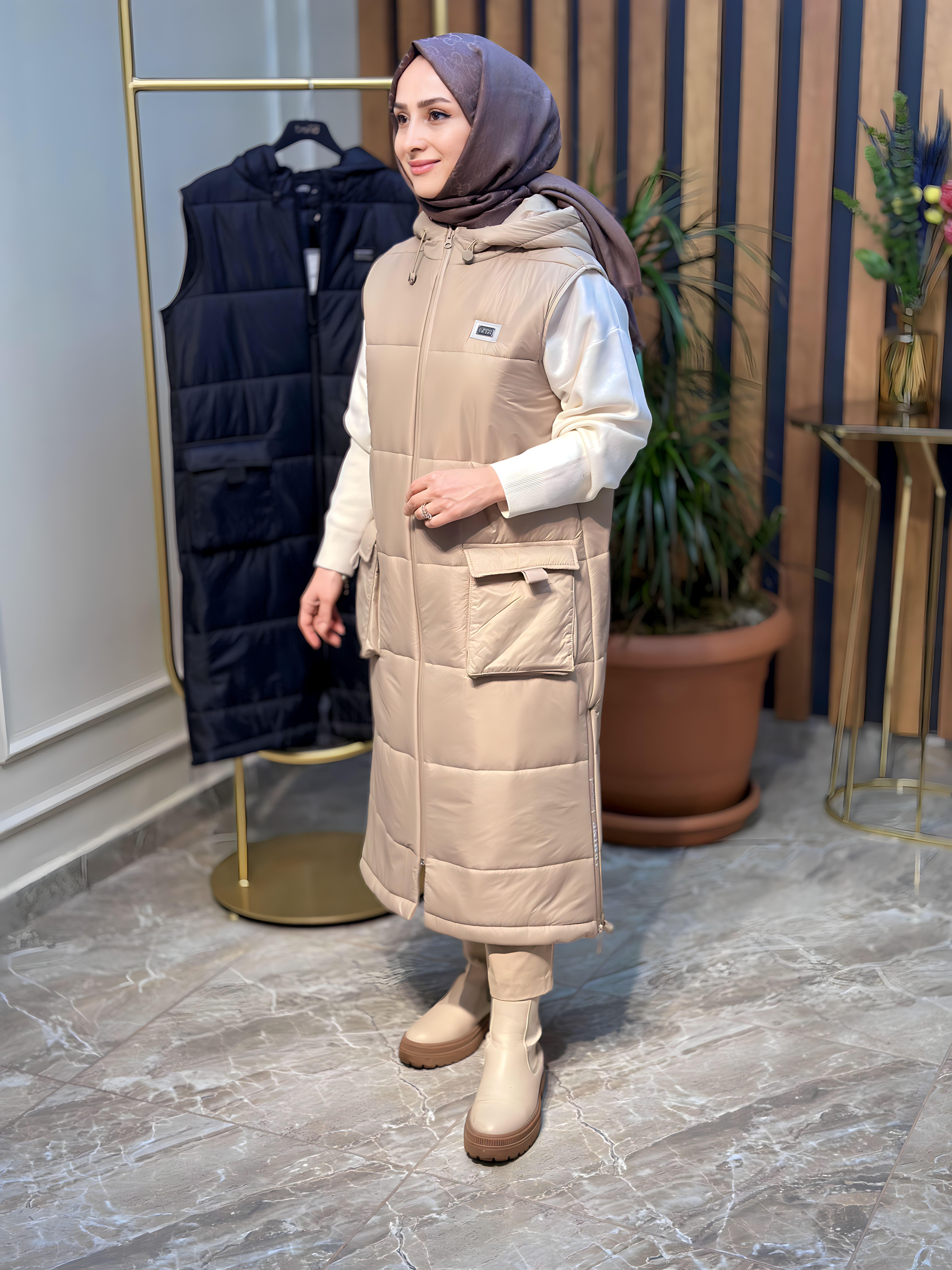 ARMİNE TREND ŞİŞME YELEK-23KT506