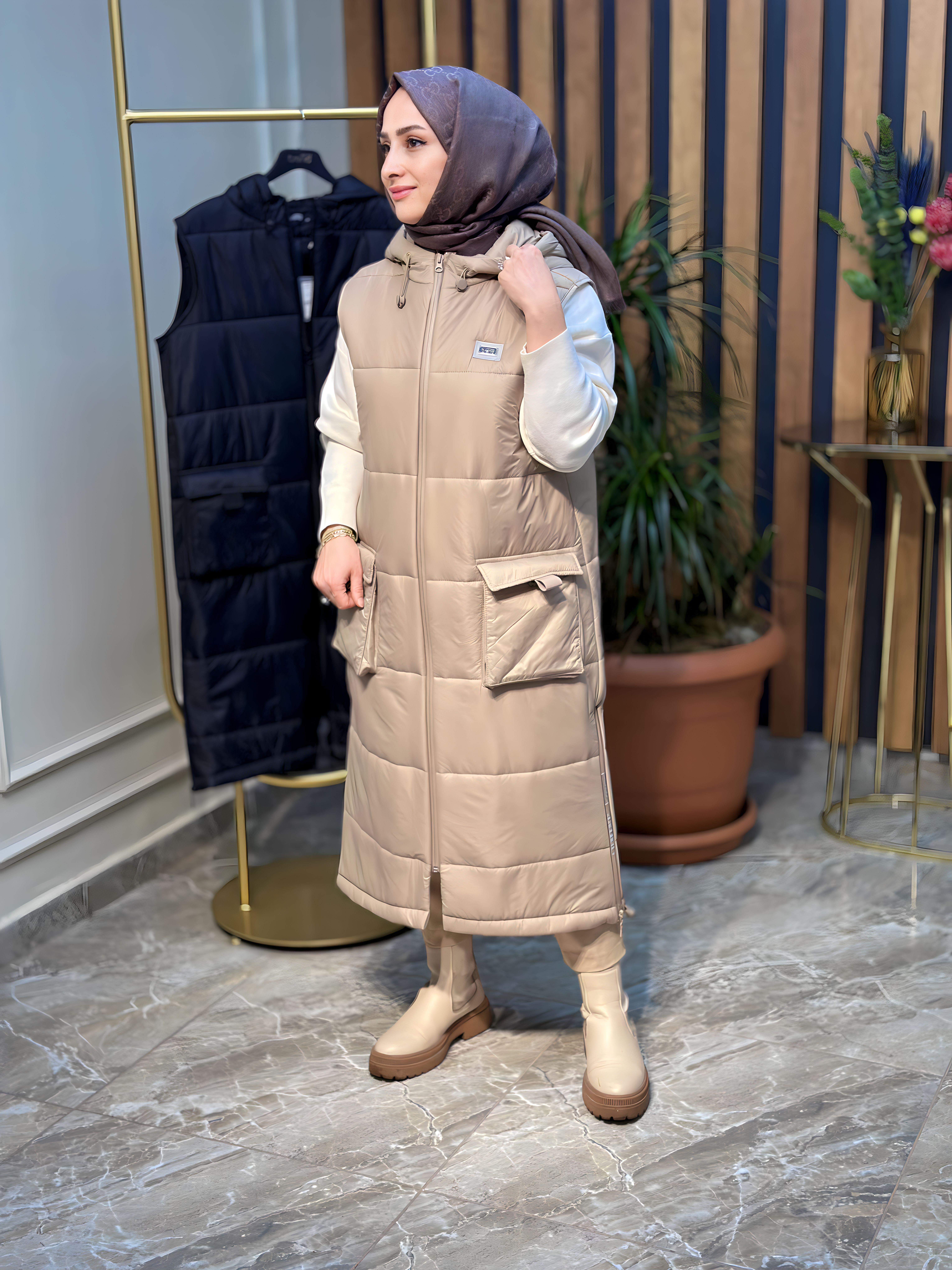 ARMİNE TREND ŞİŞME YELEK-23KT506