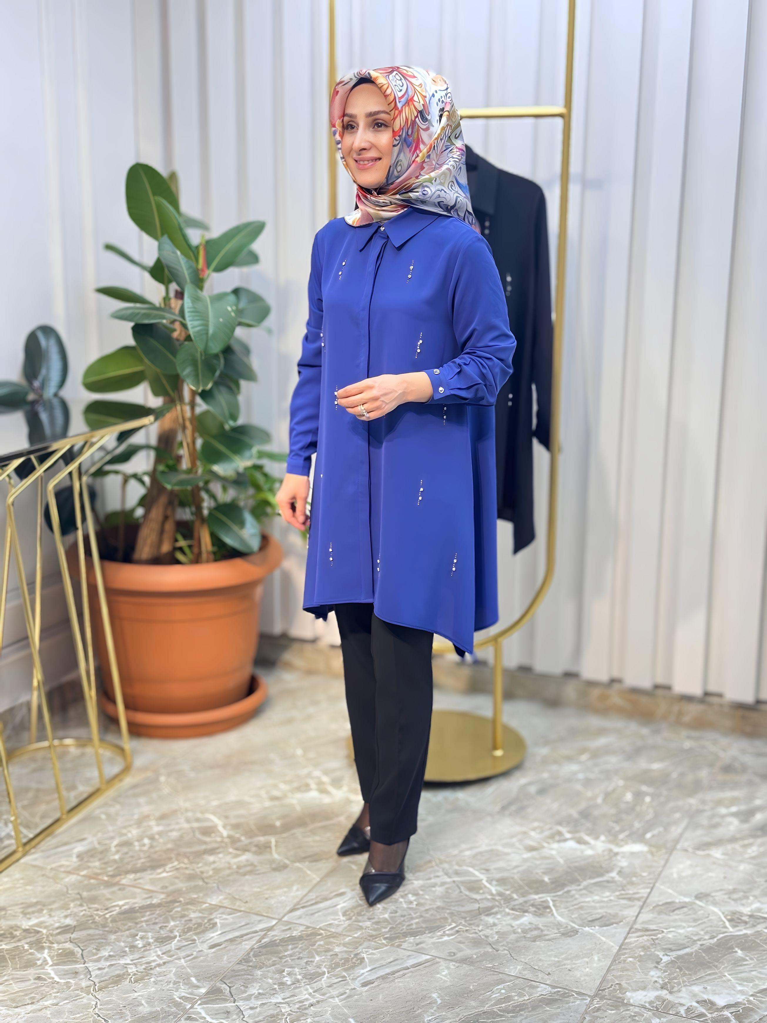 ARMİNE TREND TAŞ DETAYLI TUNİK 25YT404