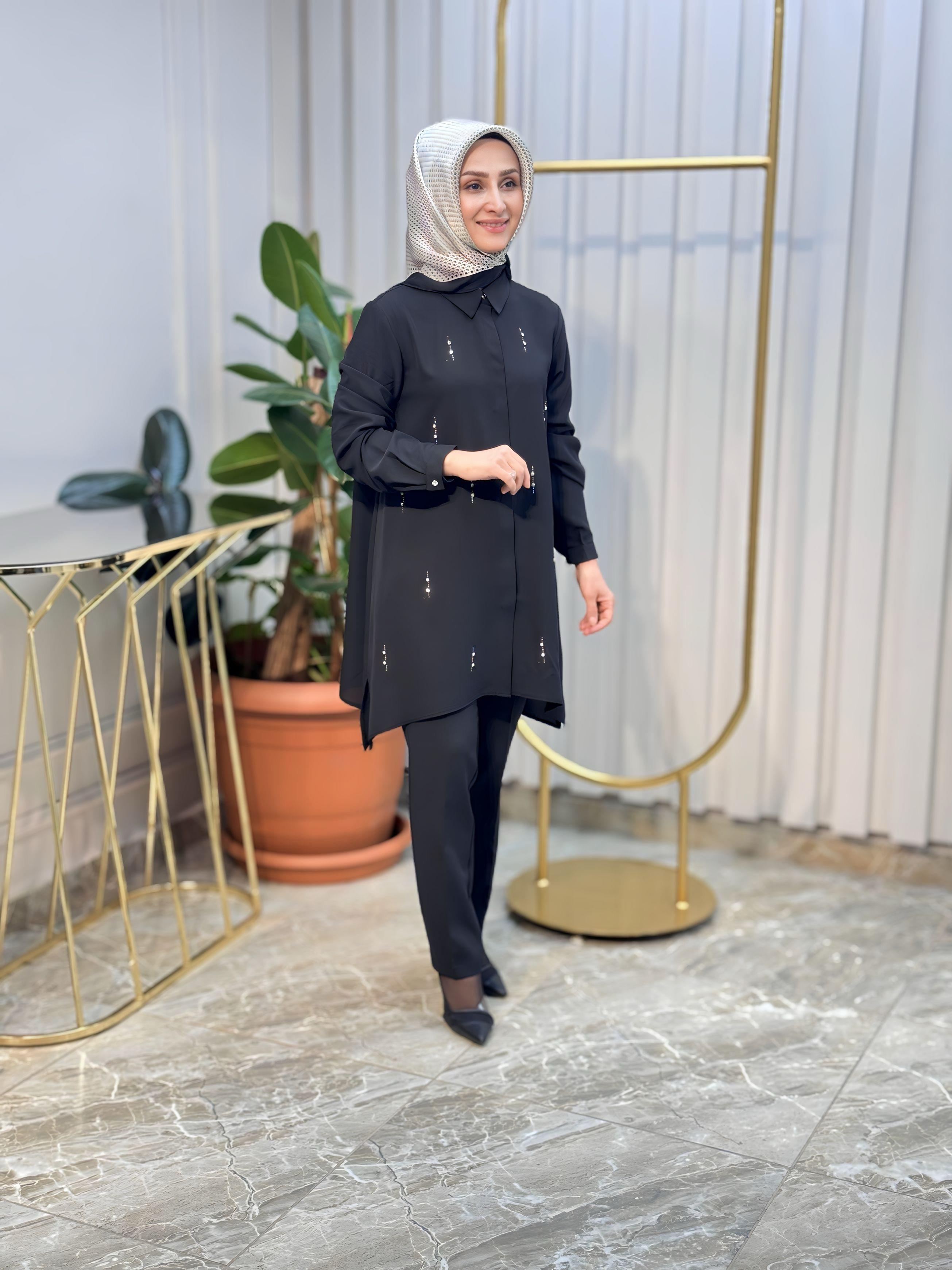 ARMİNE TREND TAŞ DETAYLI TUNİK 25YT404