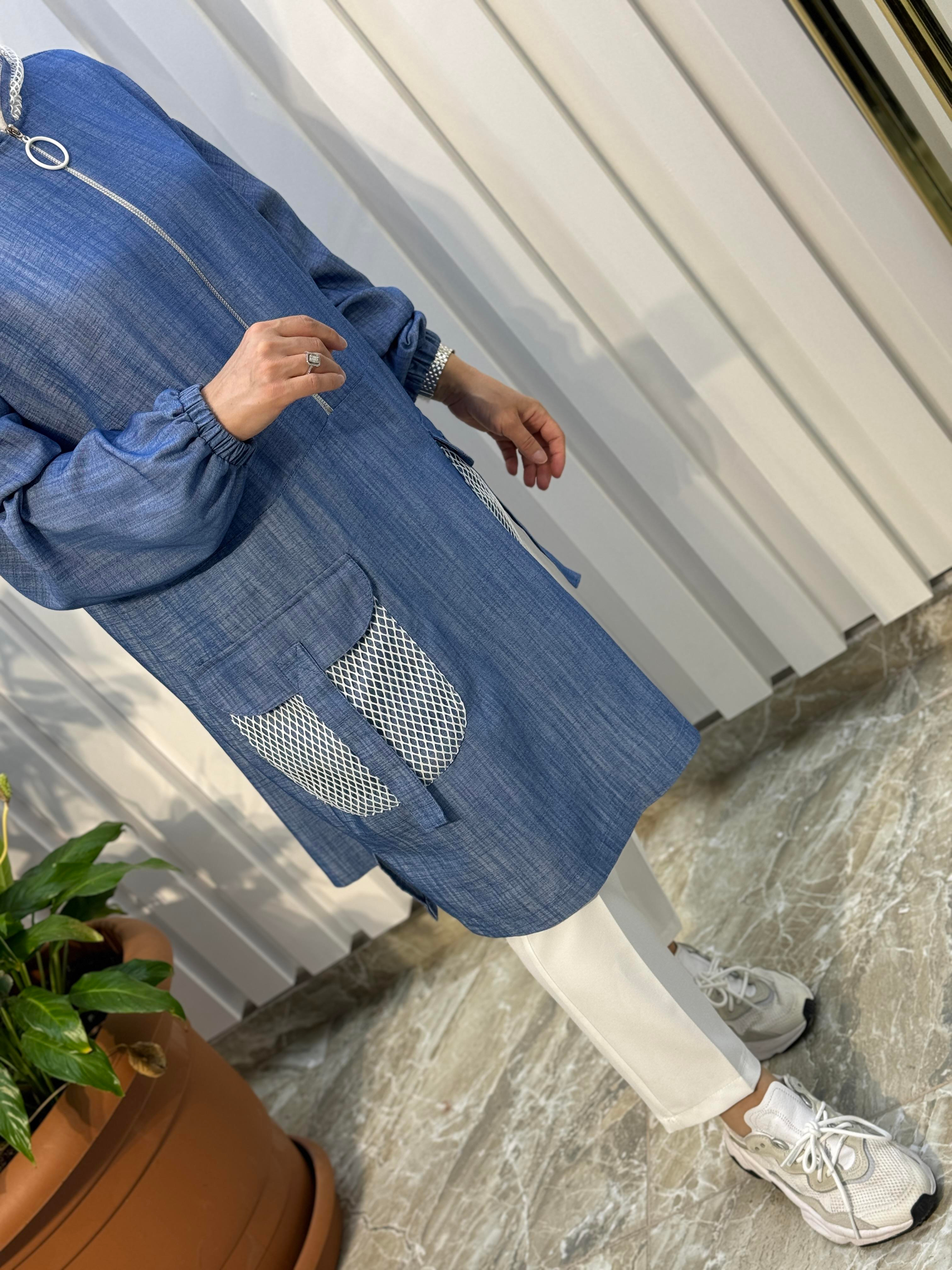 ARMİNE TREND TENCEL FİLE DETAYLI TUNİK- 24YT473