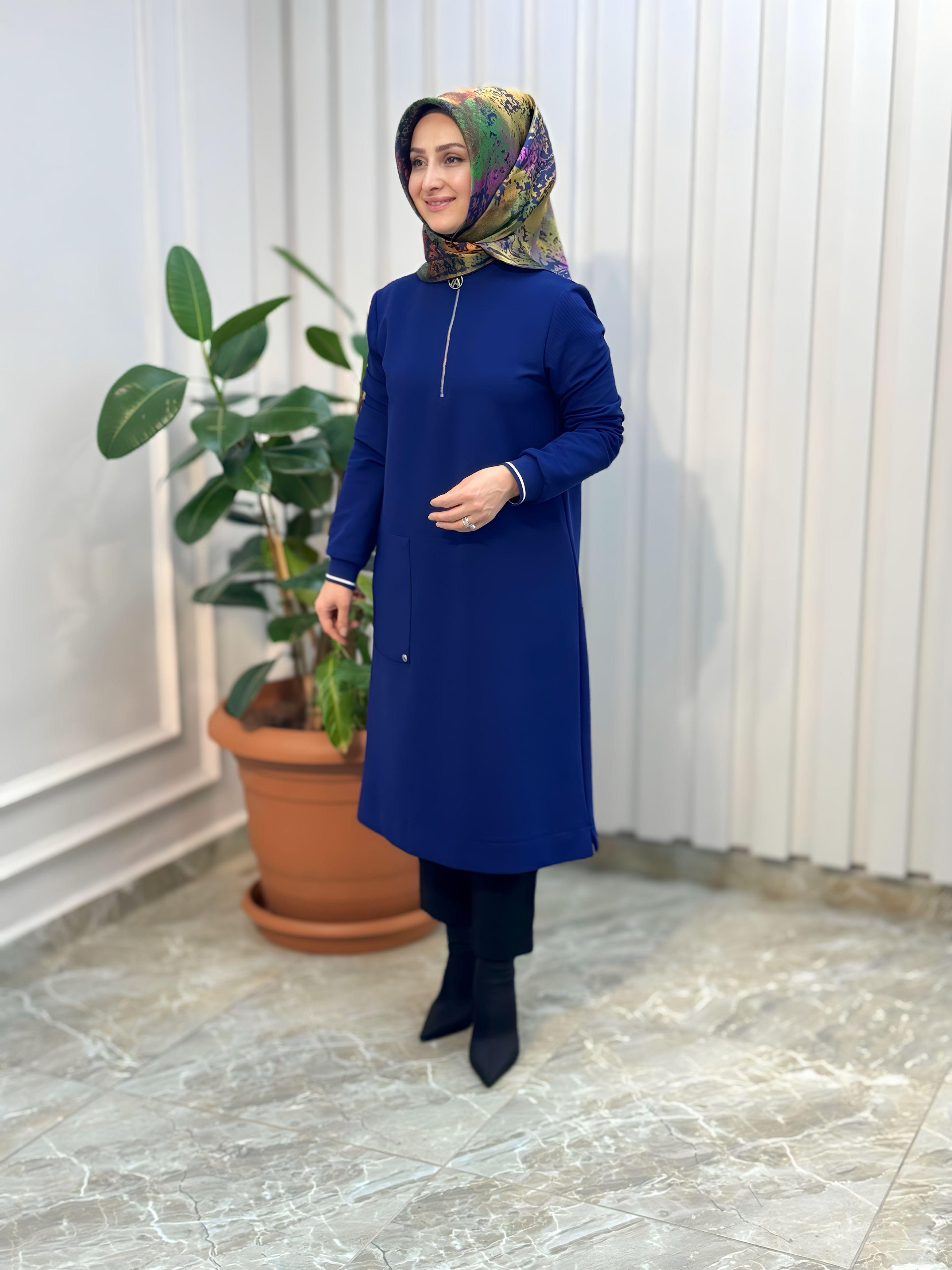 ARMİNE TREND YAN CEP DETAYLI TUNİK 24KT453