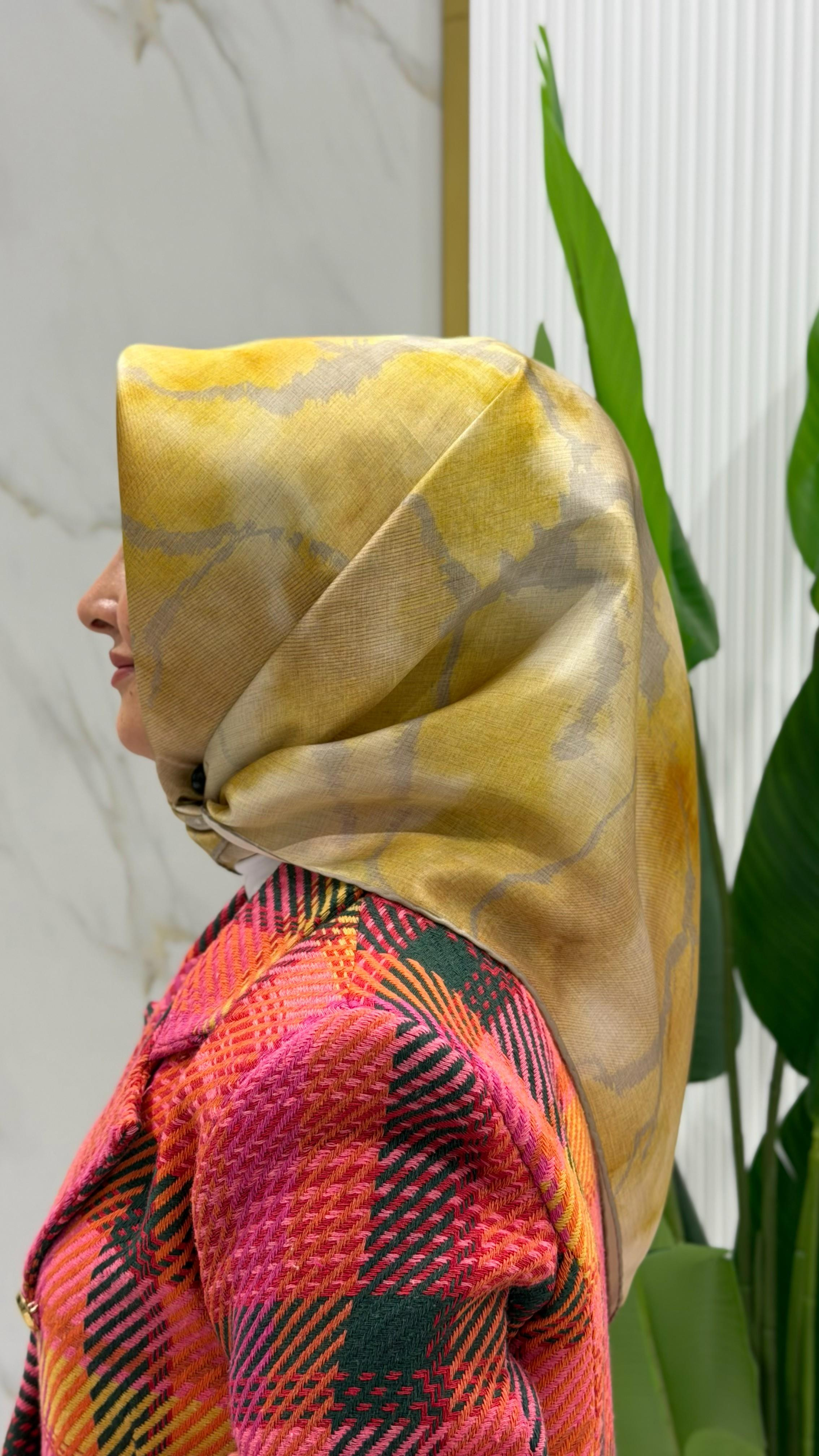 ARMİNE TWILL İPEK EŞARP - 9501-34