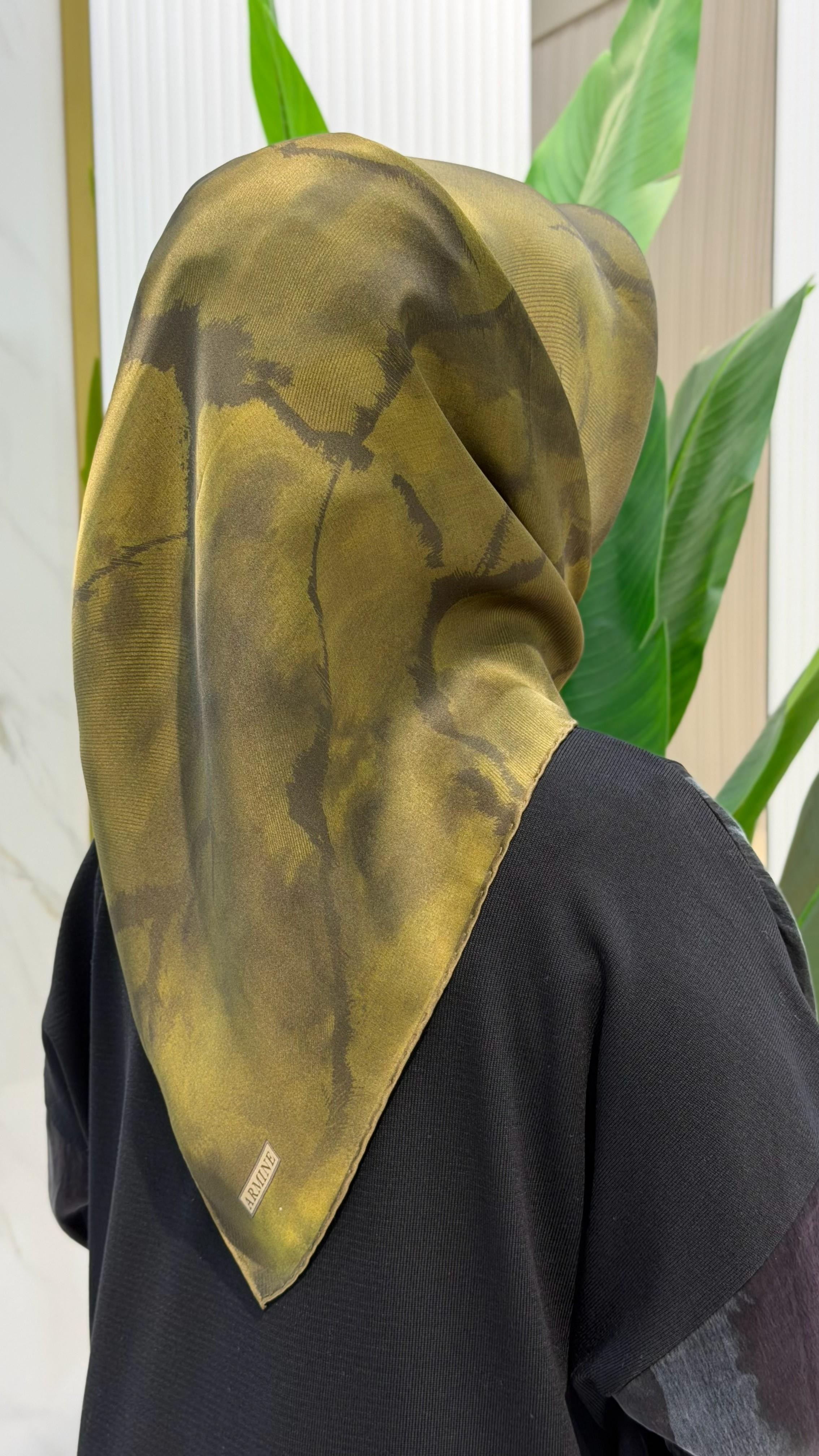 ARMİNE TWILL İPEK EŞARP - 9501-57