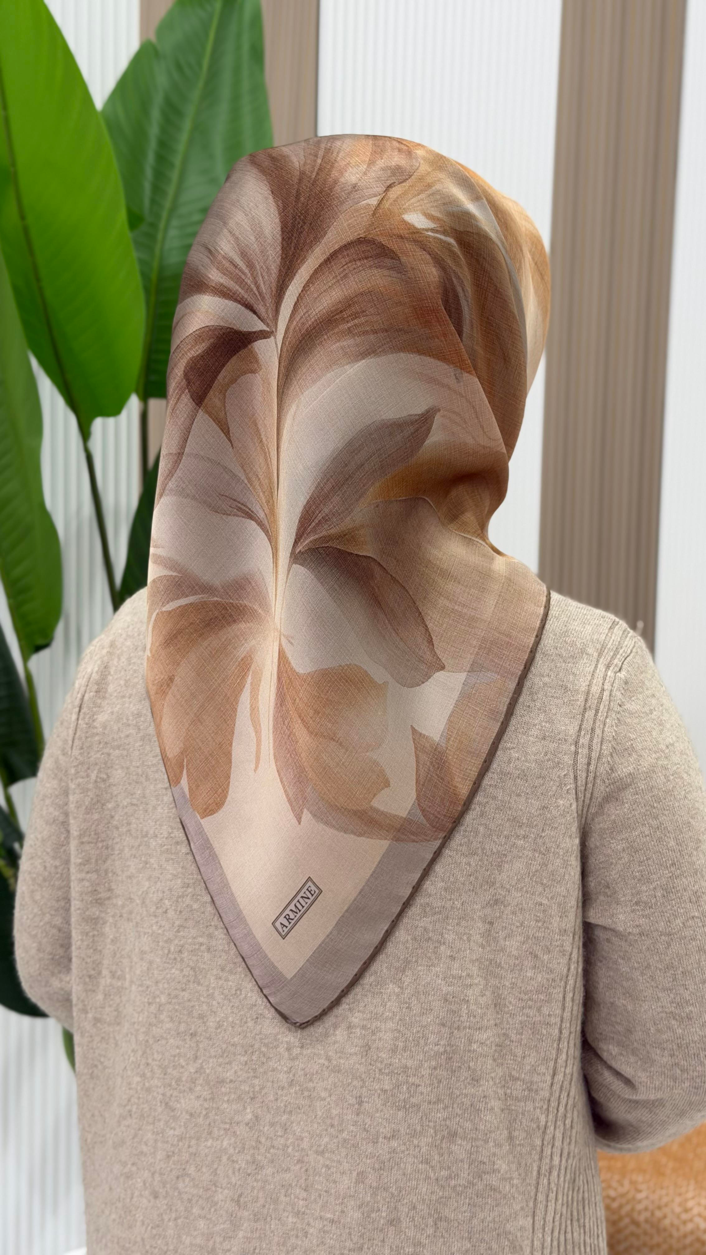 ARMİNE TWILL İPEK EŞARP - 9519-85