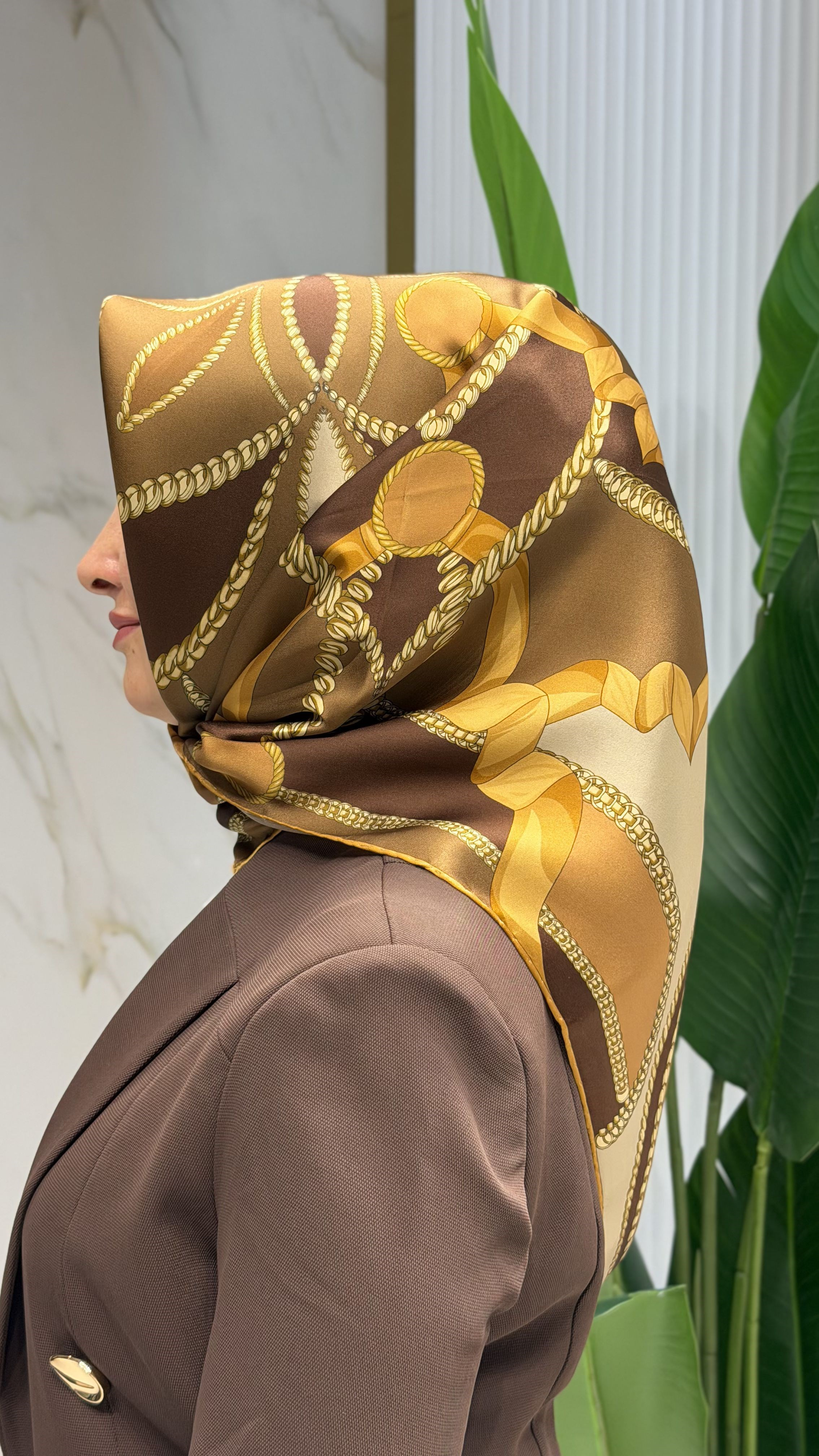 ARMİNE TWILL İPEK EŞARP - 9531-7