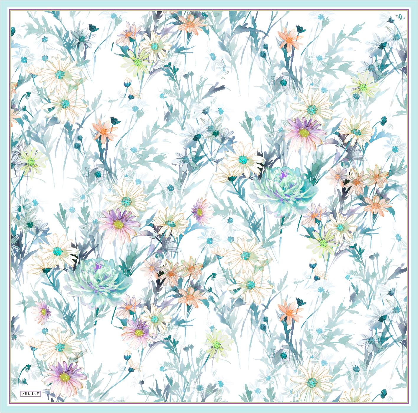 ARMİNE TWILL SAF İPEK EŞARP 9129D 
