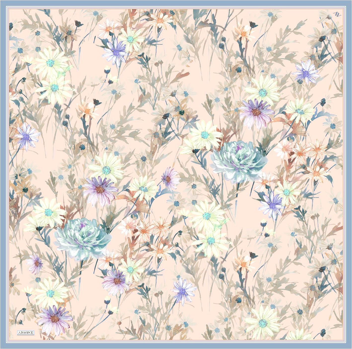 ARMİNE TWILL SAF İPEK EŞARP 9129D 