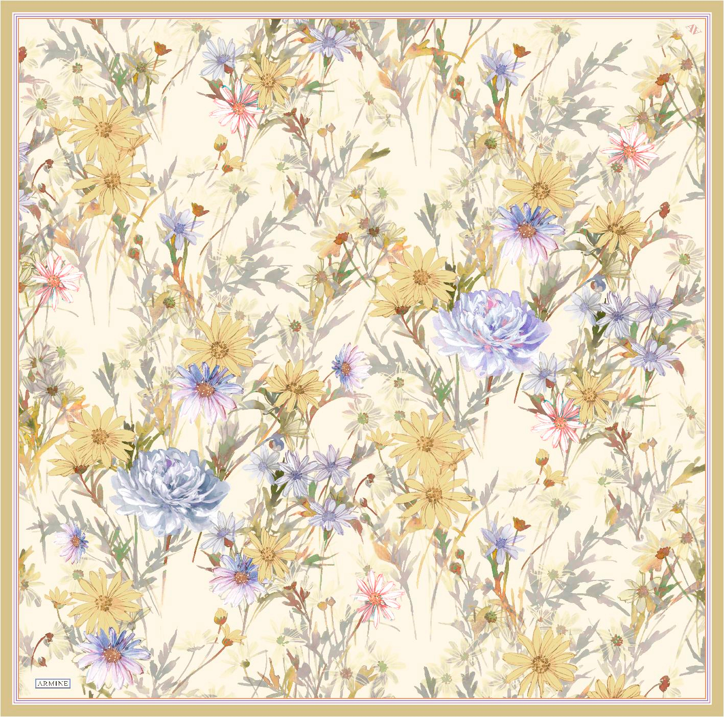 ARMİNE TWILL SAF İPEK EŞARP 9129D 