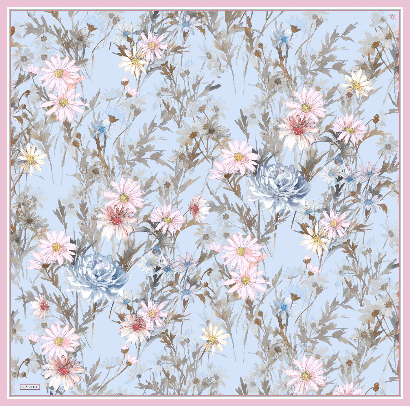 ARMİNE TWILL SAF İPEK EŞARP 9129D 