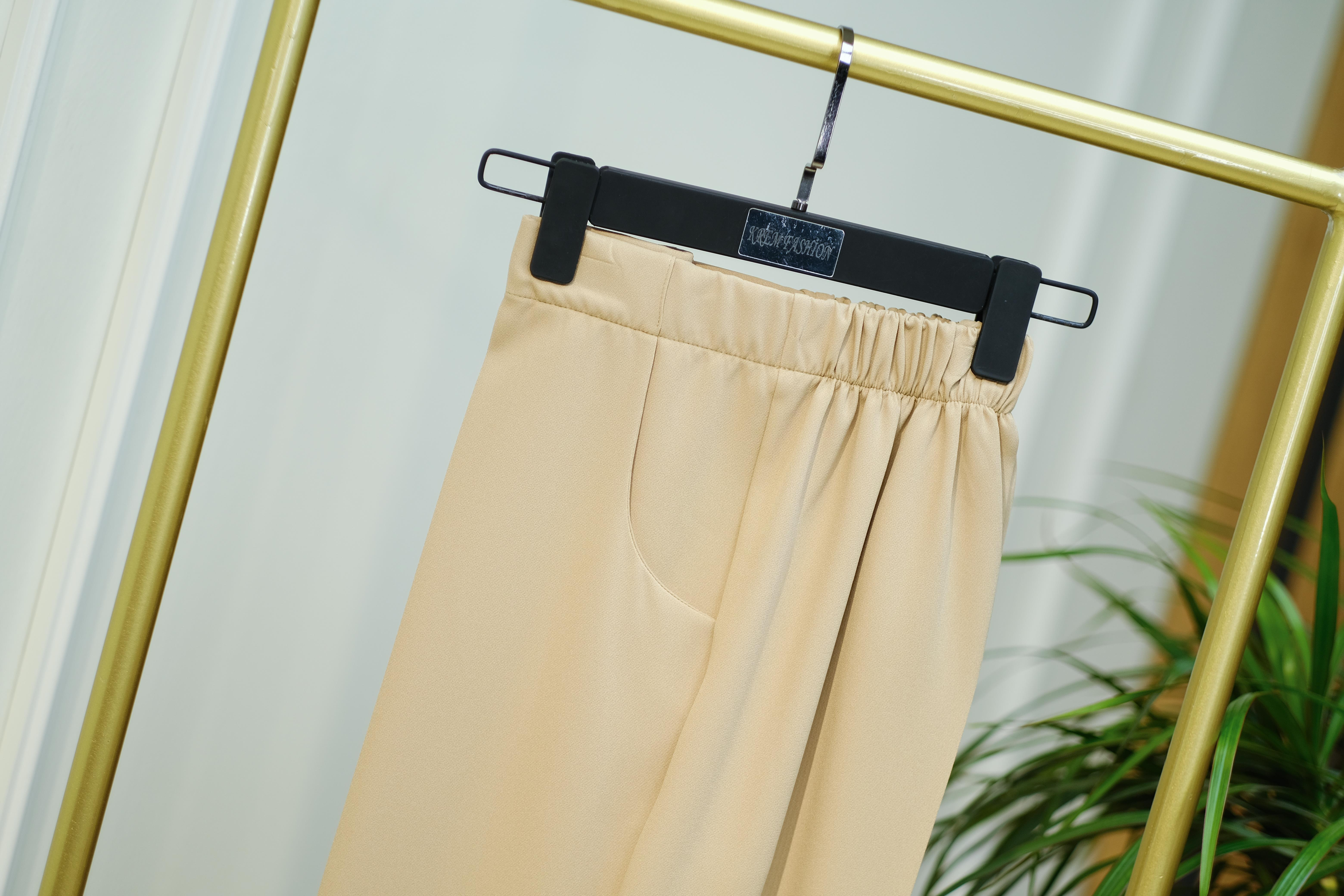 Beli Lastikli Bol Paça Cepli Rahat Kalıp Pantolon