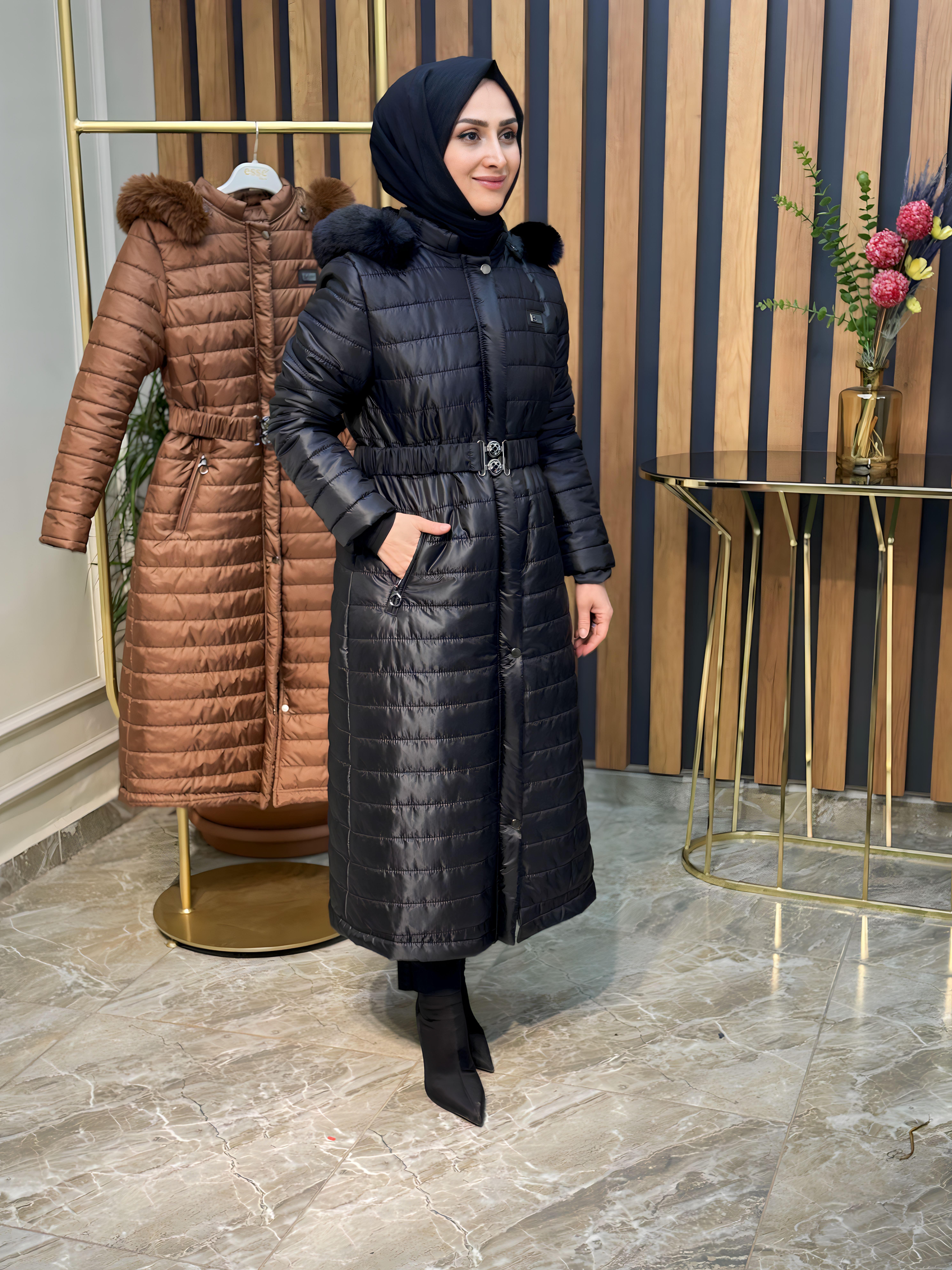 ESSE BELİ KEMERLİ KAPİTONE KABAN- 2340
