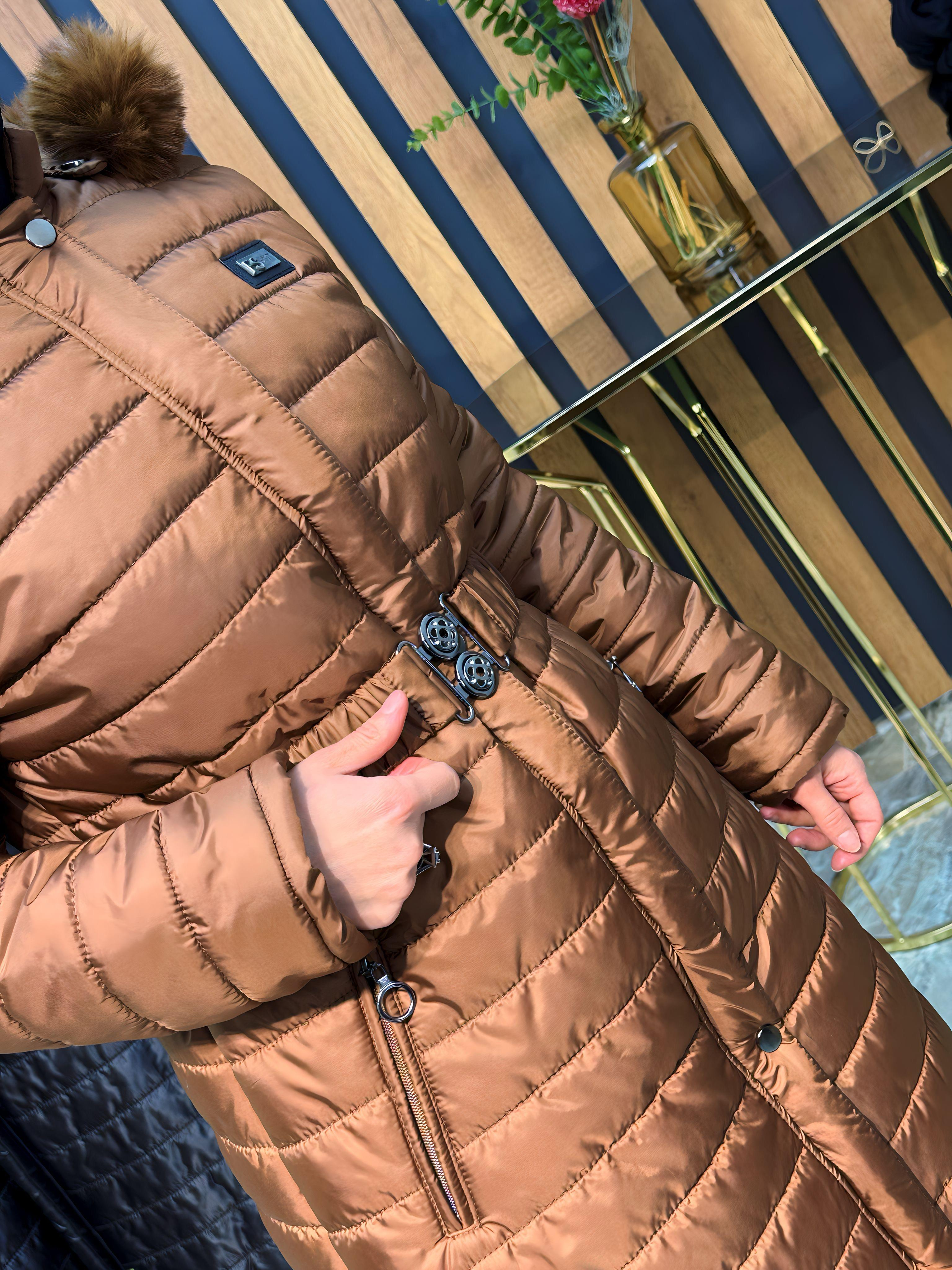 ESSE BELİ KEMERLİ KAPİTONE KABAN- 2340