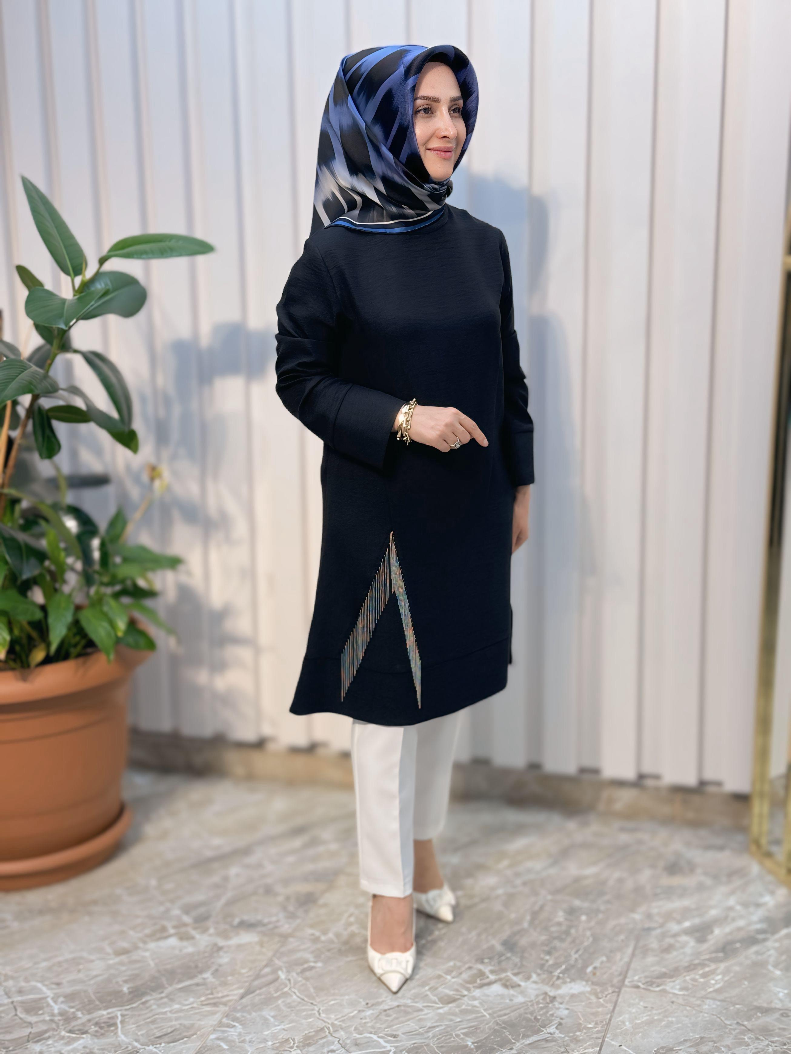 HAYA HAVVANA ZİNCİR DETAYLI TUNİK-1350