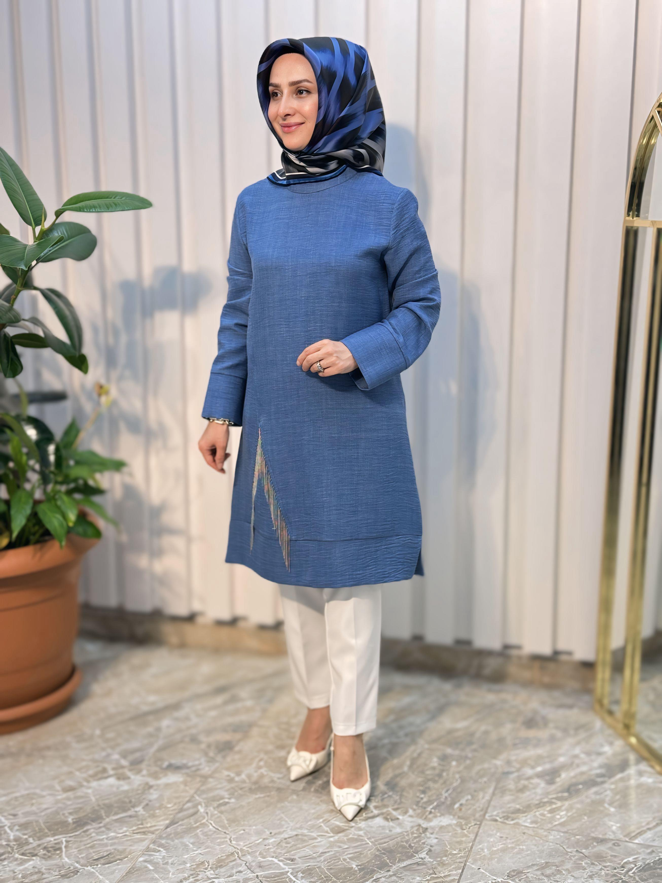HAYA HAVVANA ZİNCİR DETAYLI TUNİK-1350