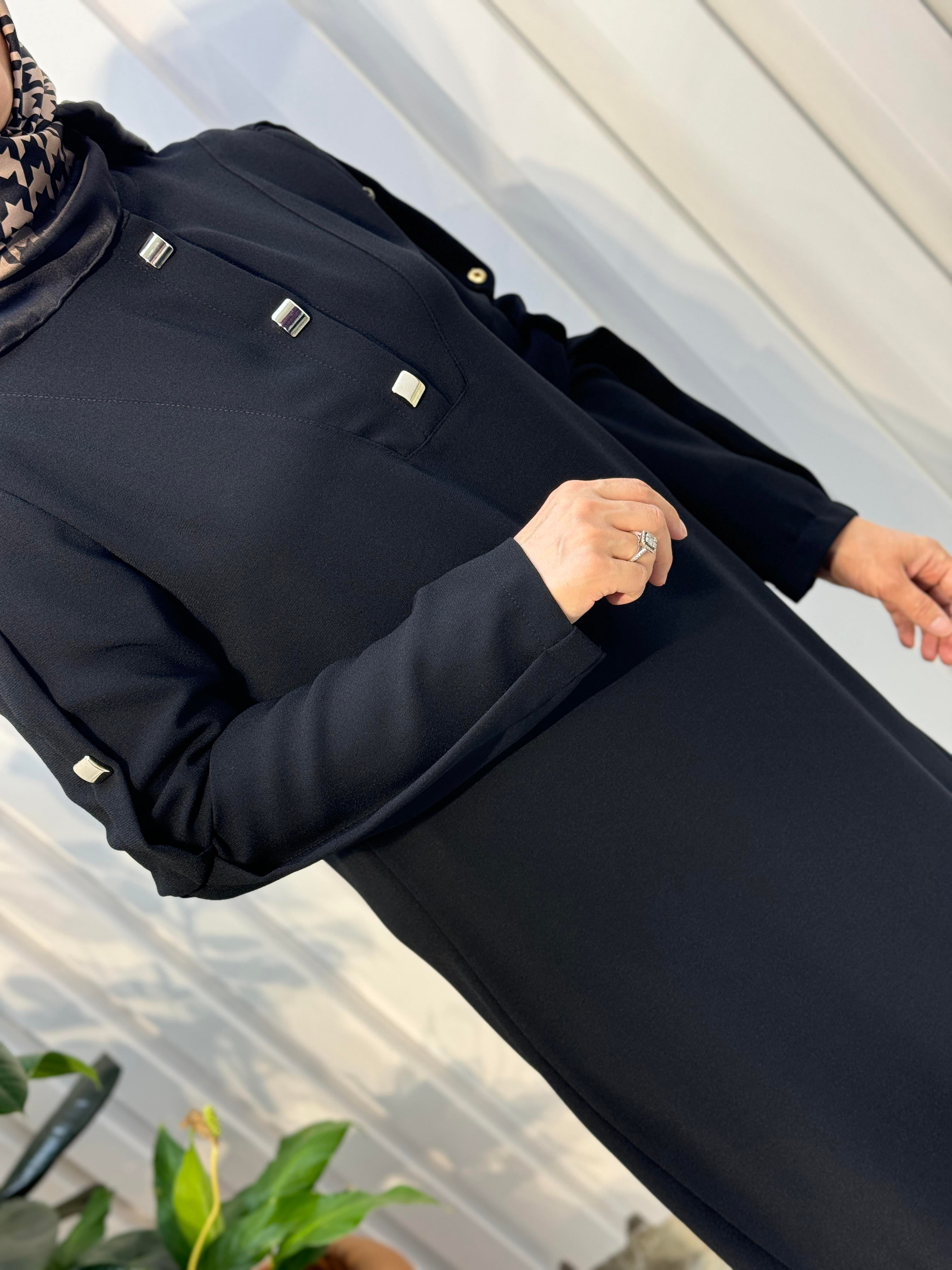 HAYA KARE ÇITÇIT DETAYLI TUNİK-1328
