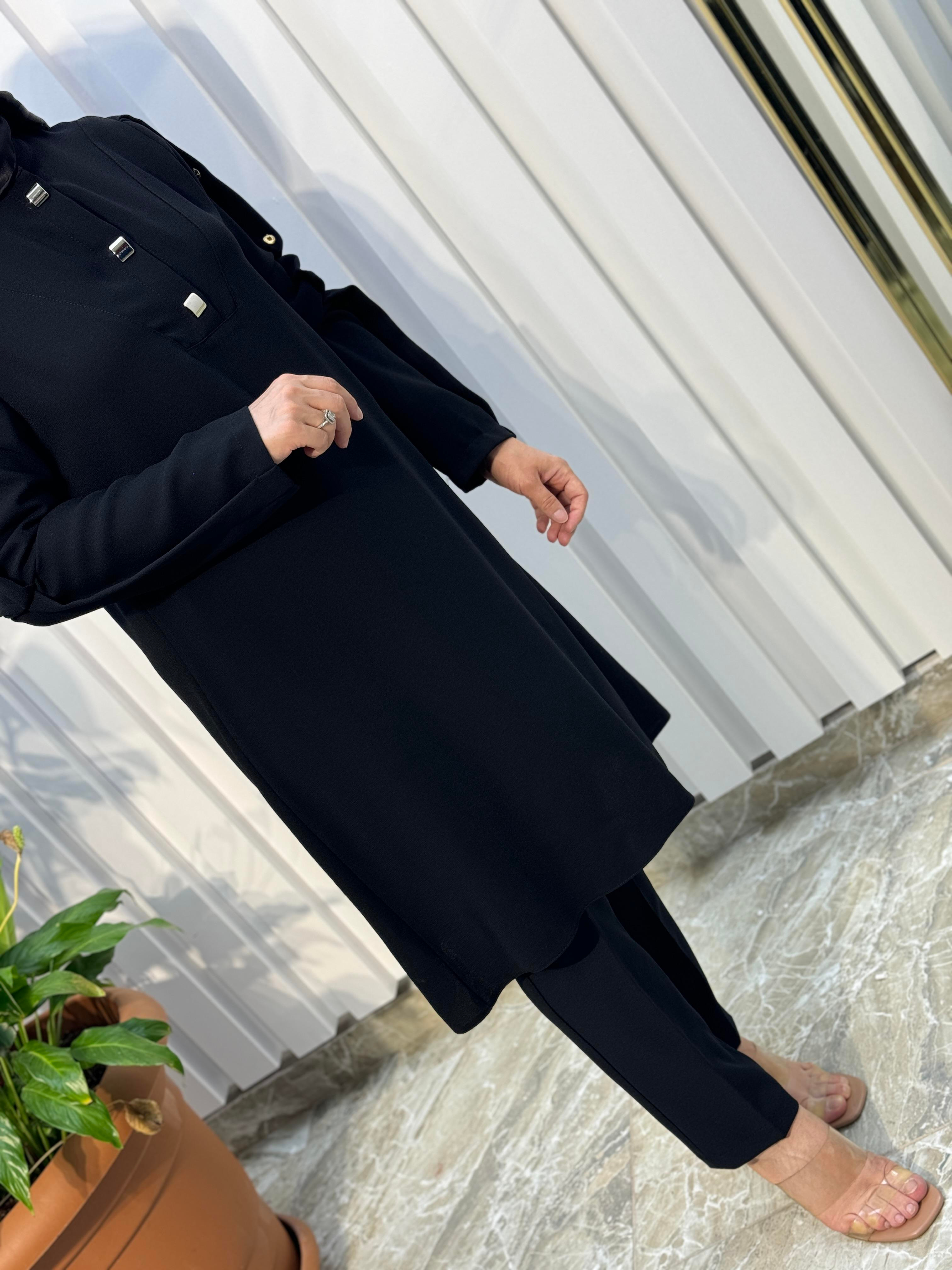 HAYA KARE ÇITÇIT DETAYLI TUNİK-1328