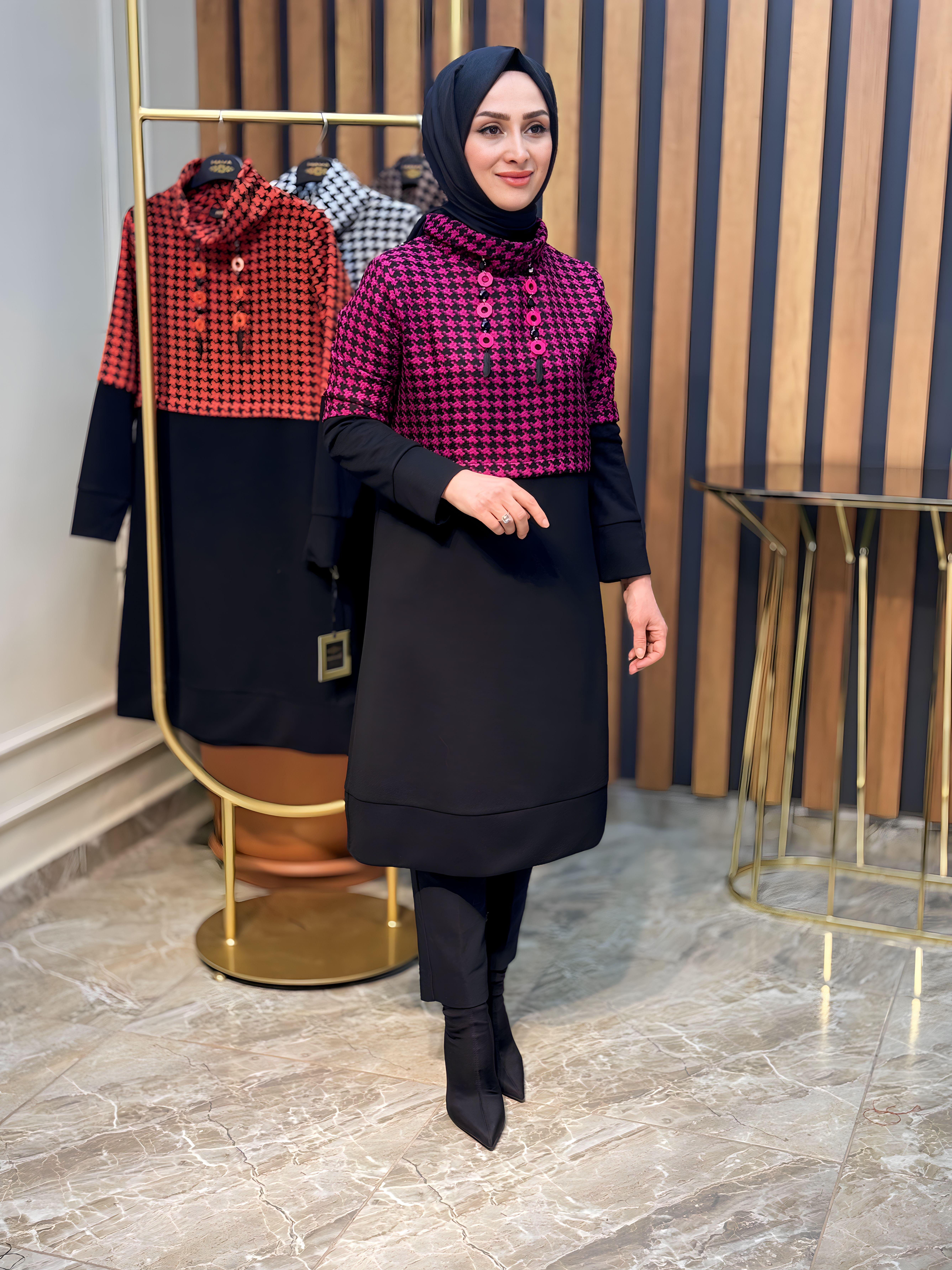 HAYA KAZAYAĞI DESENLİ TUNİK-A1244