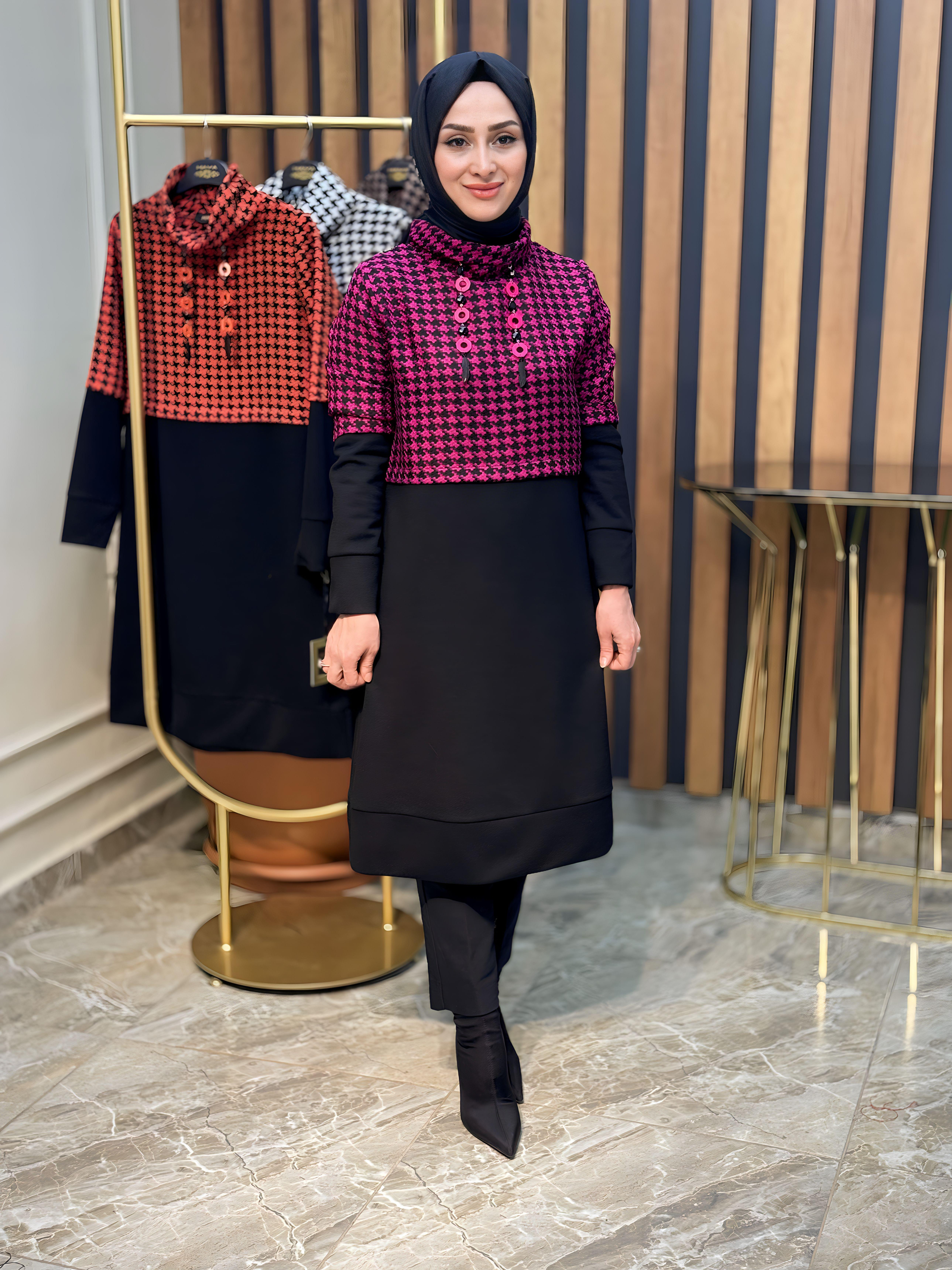 HAYA KAZAYAĞI DESENLİ TUNİK-A1244