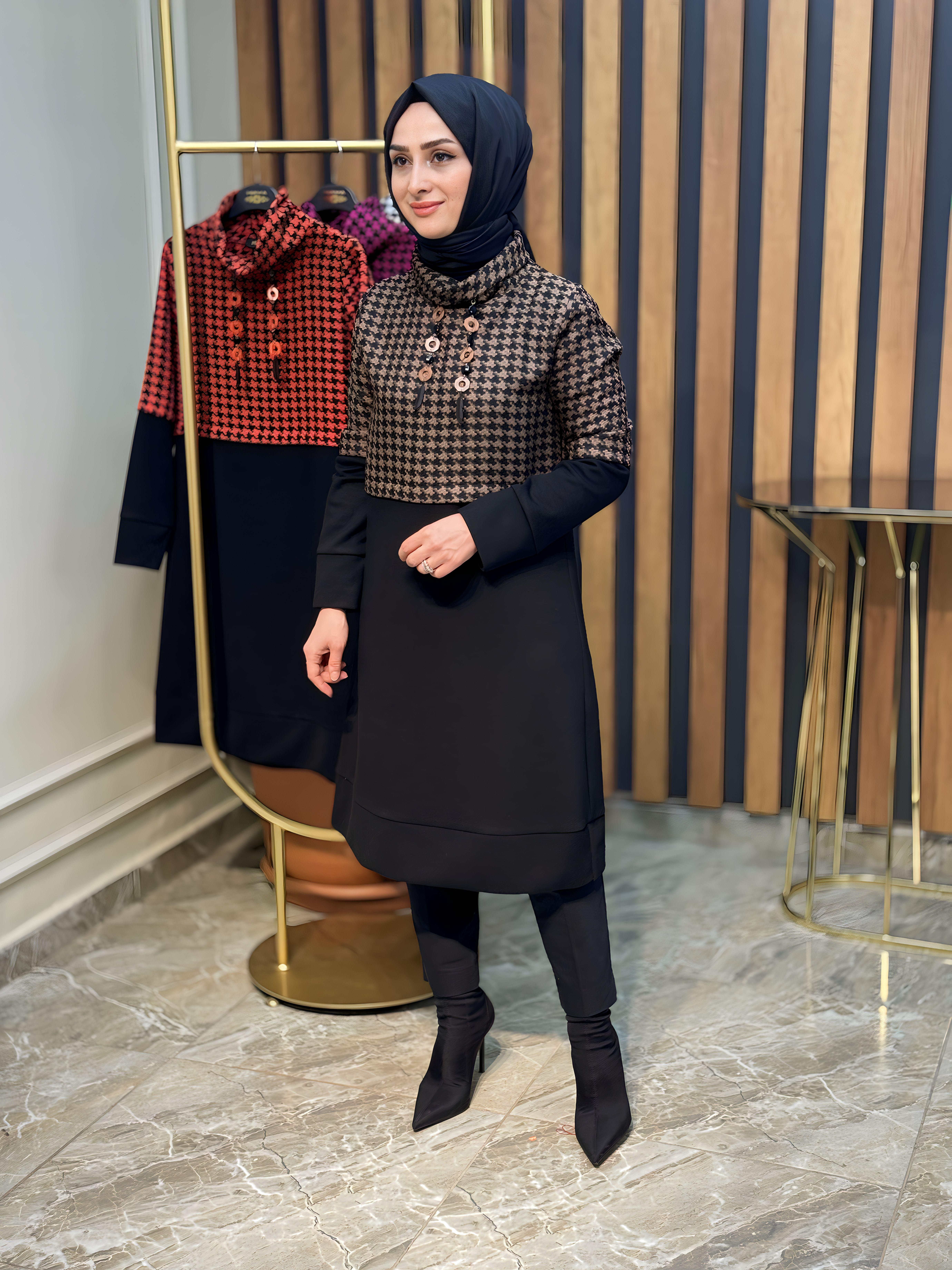 HAYA KAZAYAĞI DESENLİ TUNİK-A1244