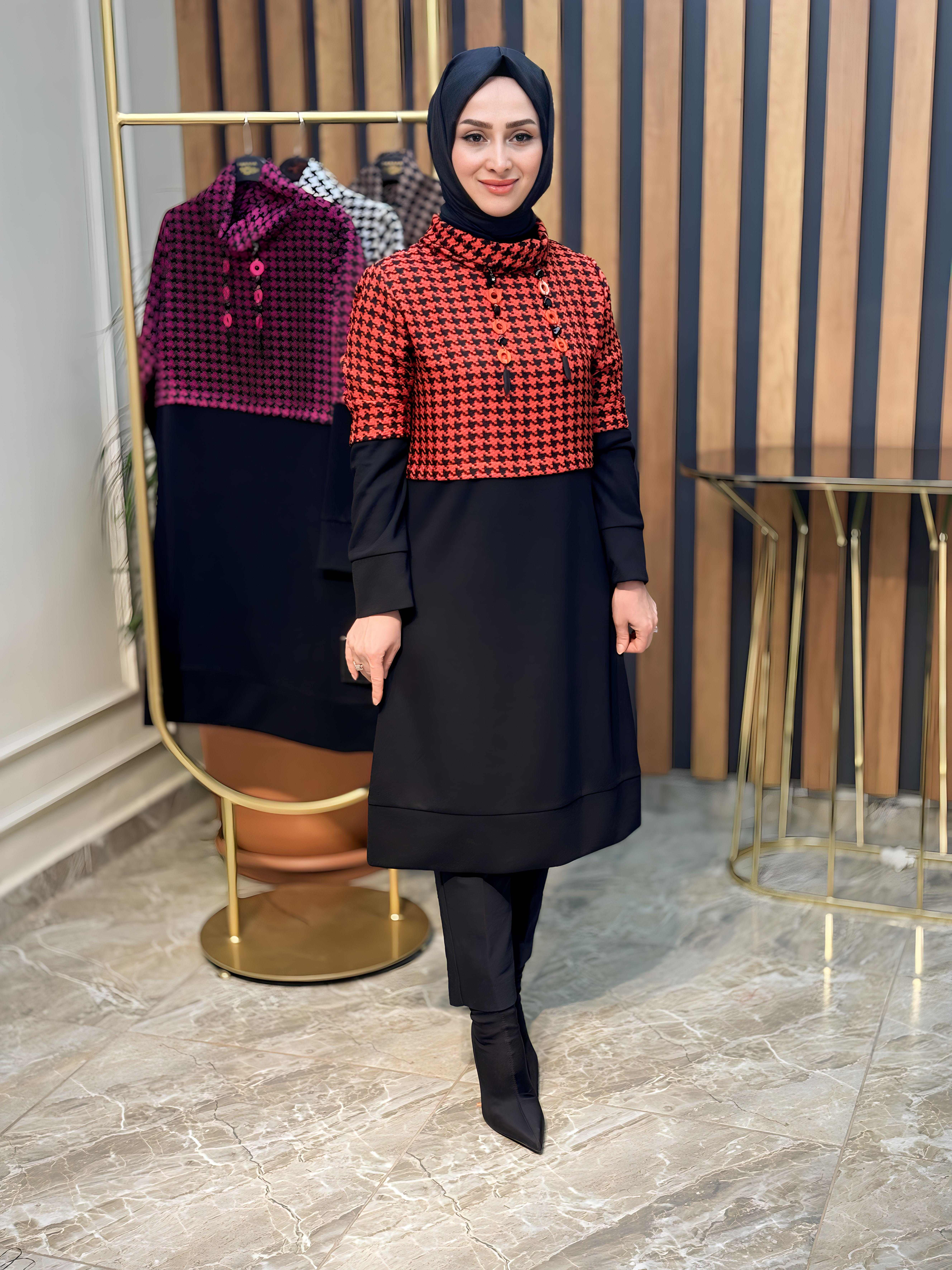 HAYA KAZAYAĞI DESENLİ TUNİK-A1244