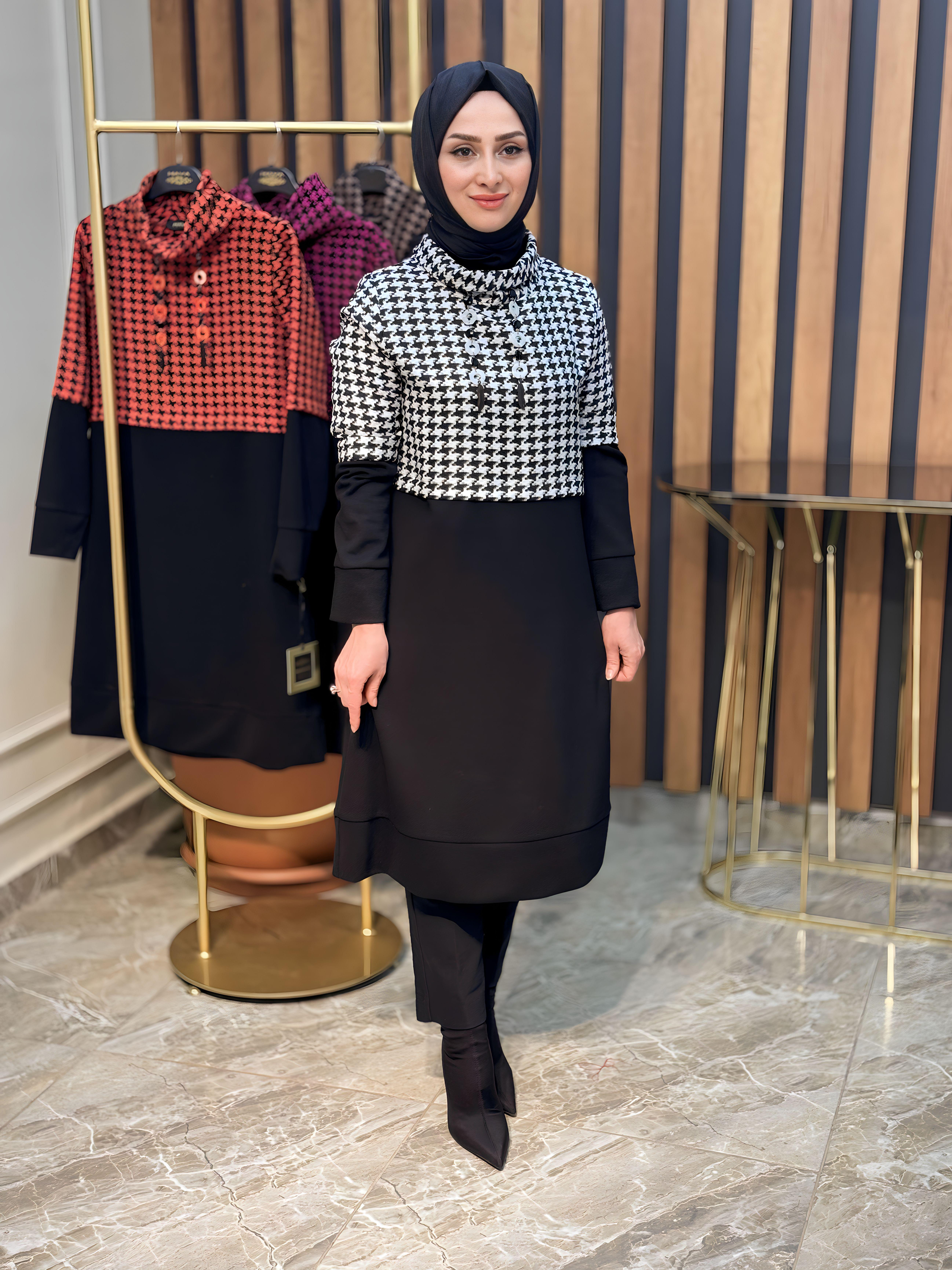 HAYA KAZAYAĞI DESENLİ TUNİK-A1244