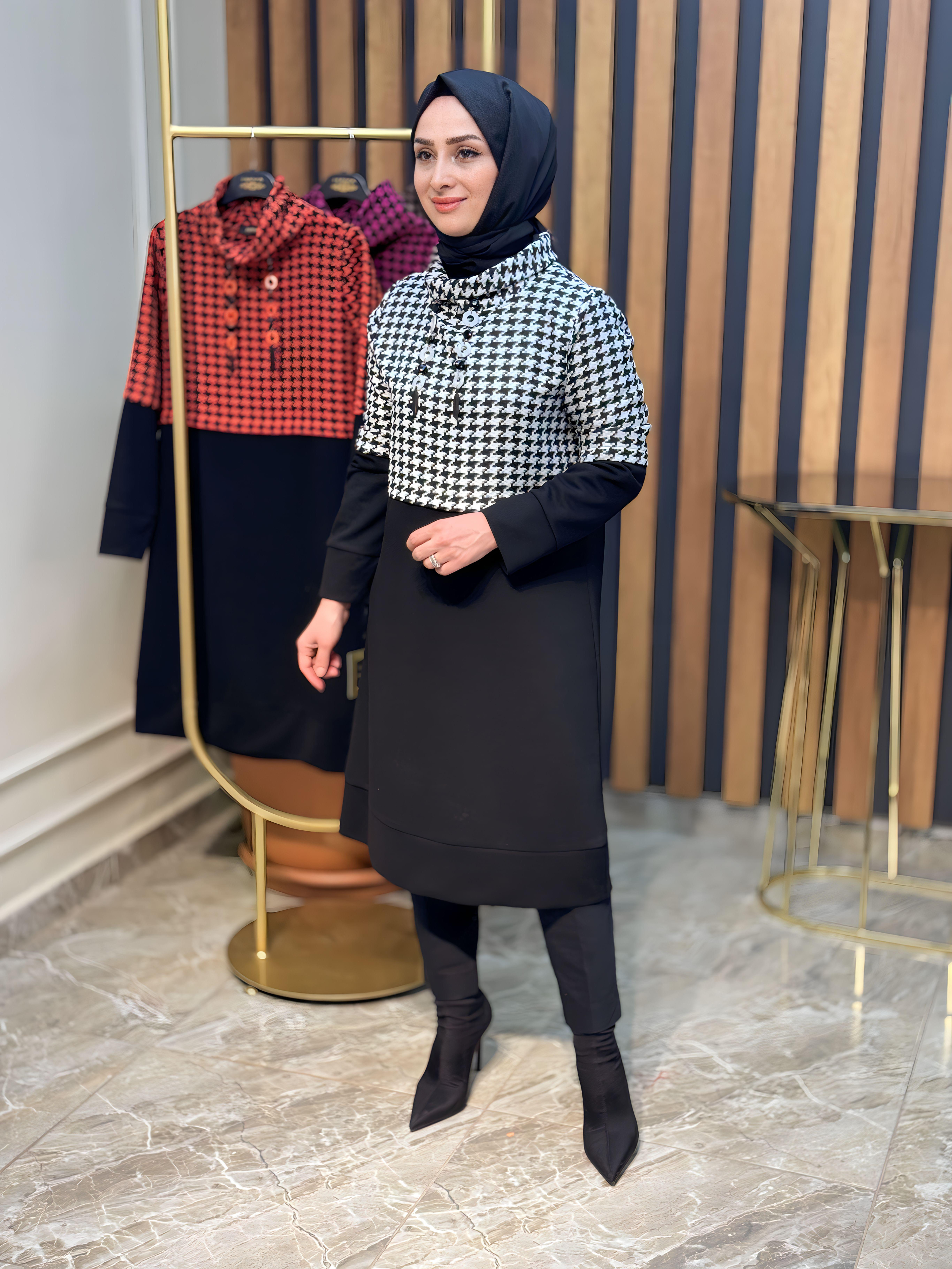 HAYA KAZAYAĞI DESENLİ TUNİK-A1244
