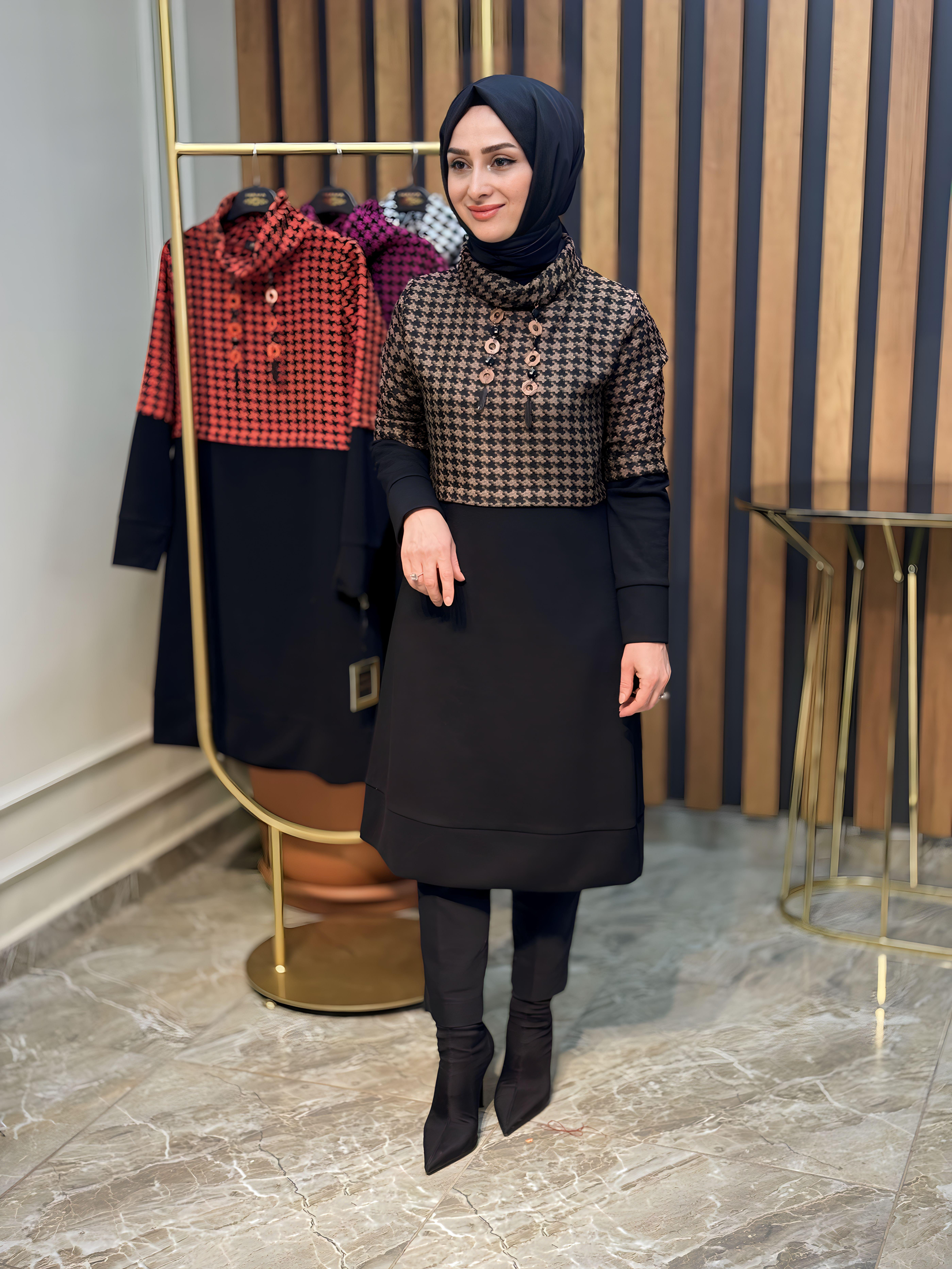 HAYA KAZAYAĞI DESENLİ TUNİK-A1244