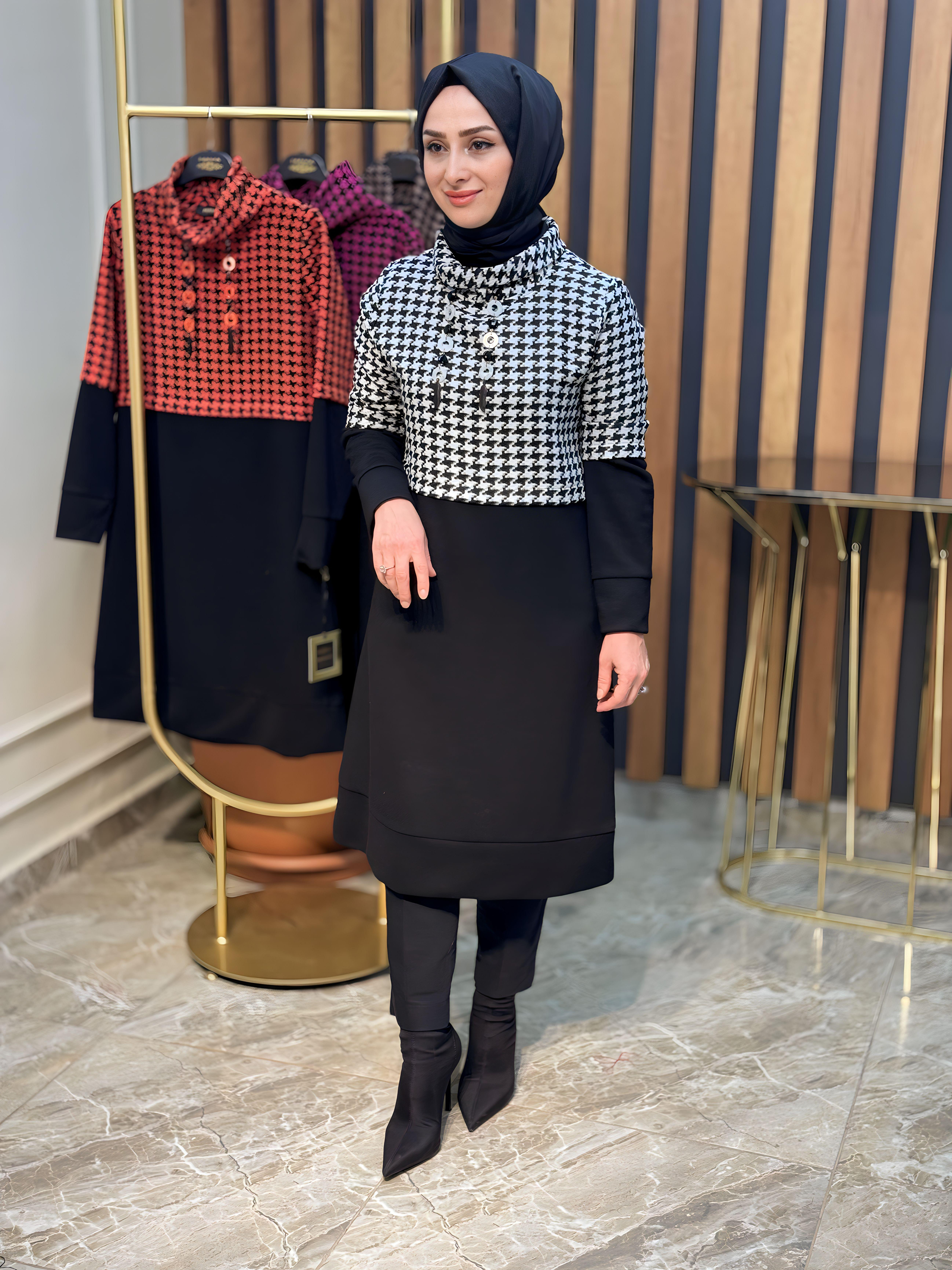 HAYA KAZAYAĞI DESENLİ TUNİK-A1244